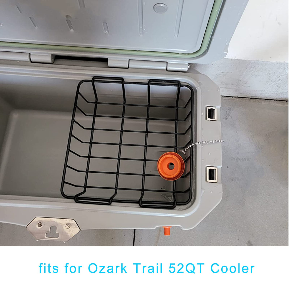 Cooler Basket for YETI Tundra 50 or 65,Inside Dry-Goods Basket Compatible with Cabela's 60QT, Igloo BMX 52QT, Ozark Trail 52QT,Pelican Elite (45 & 70) etc,Stainless Steel Wire Cooler Rack