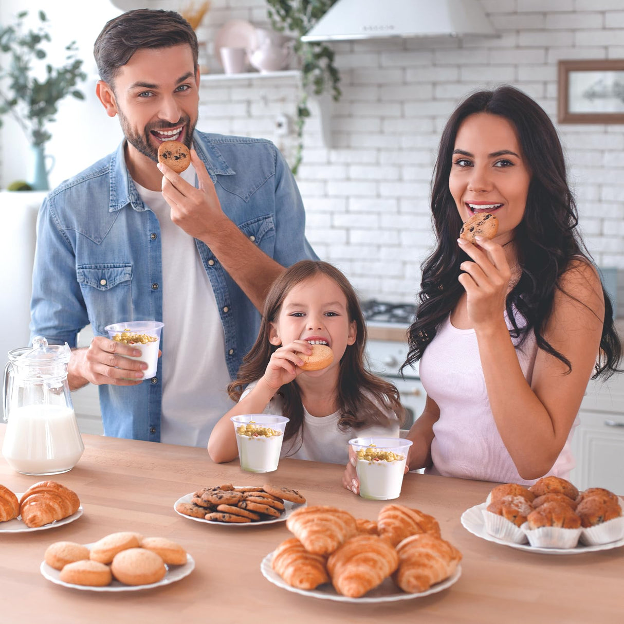 JOLLY CHEF 300 Pack Clear Plastic Cups, 9 oz Crystal Clear PET Party Cups, Classic Clear Disposable Wine Cups for Wedding, Thanksgiving, Birthday, Halloween, Christmas Party