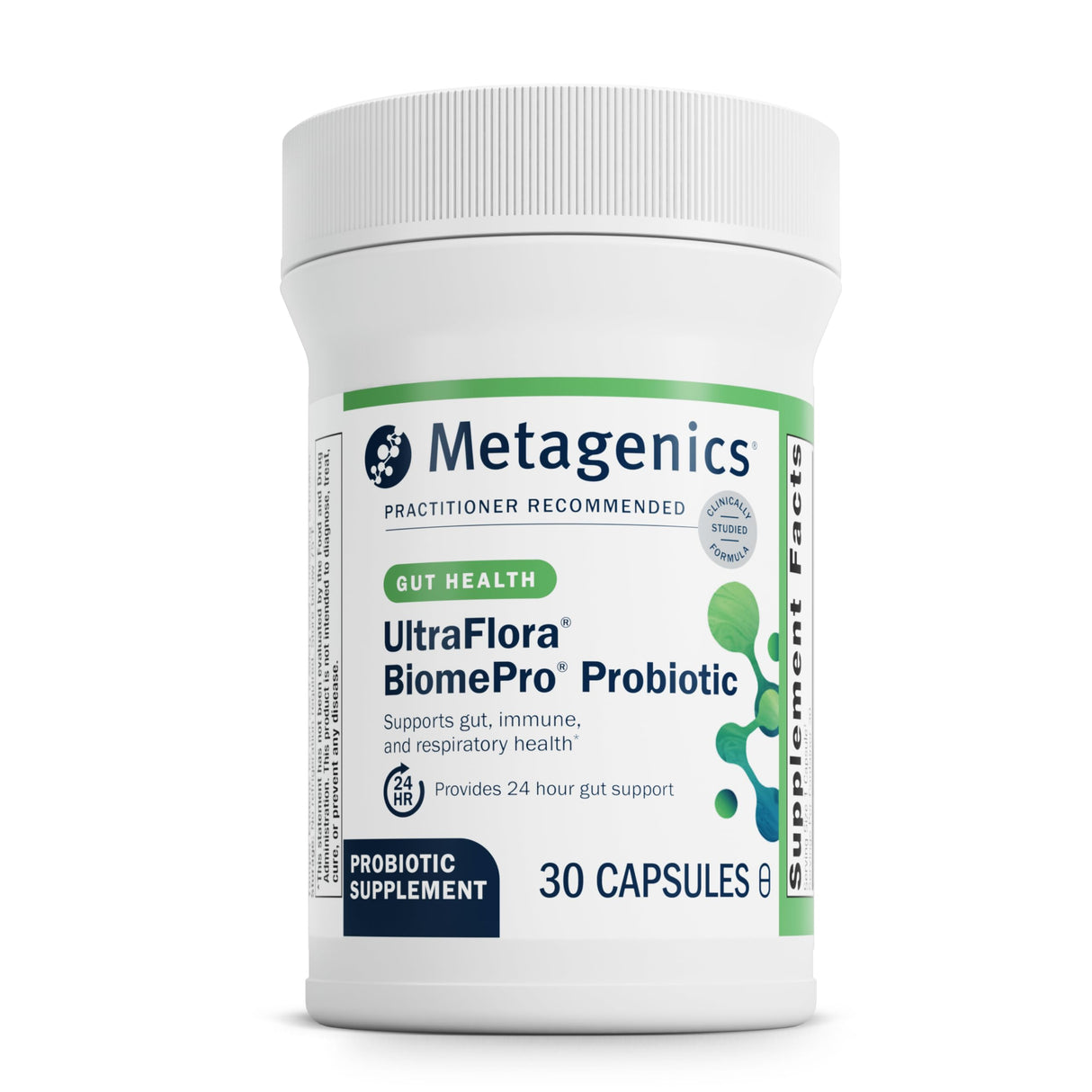 Metagenics UltraFlora BiomePro Probiotic - Daily Multistrain Probiotic - Digestive Health* - Immune Support Supplement* - Shelf-Stable - 30 Capsules