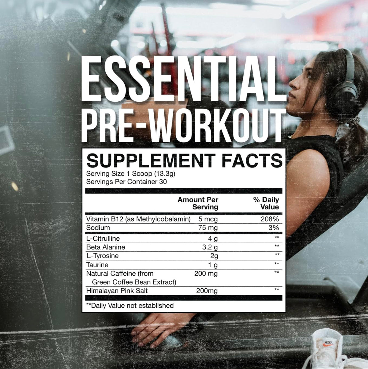 RAW Nutrition - Essential Pre - Chris Bumstead Pre Workout Formula, Sports Nutrition Pre-Workout Powders | Men & Womens Drink, Energy Powder for Working Out (Blue Raspberry)