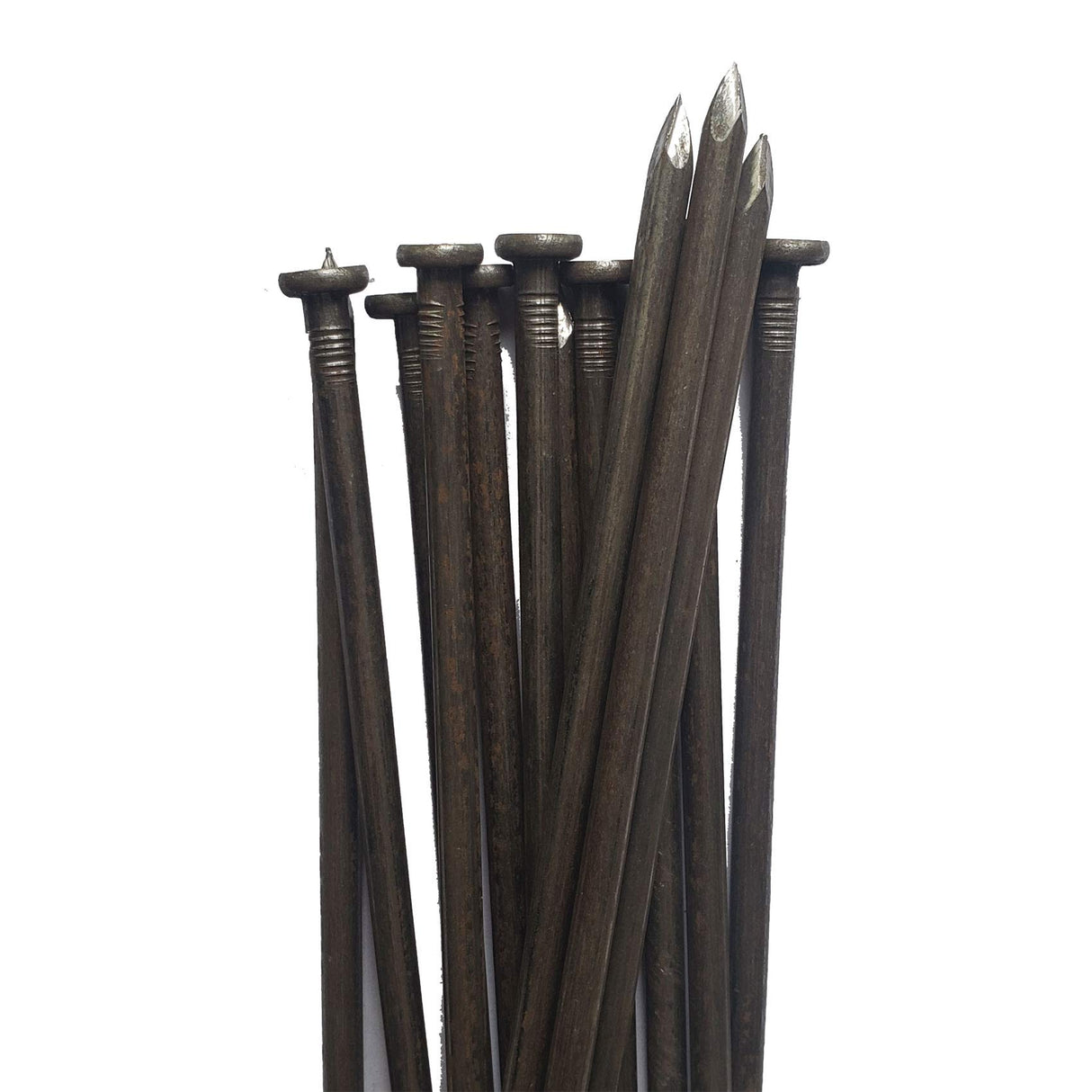 WOCHOLL Landscape Stakes Metal Landscape Edging Anchoring Spikes, 10-Inch Length 50 Count, for Artificial Turf Stakes, Paver Edging, Weed Barrier, Timber, Carpentry, Tent and More