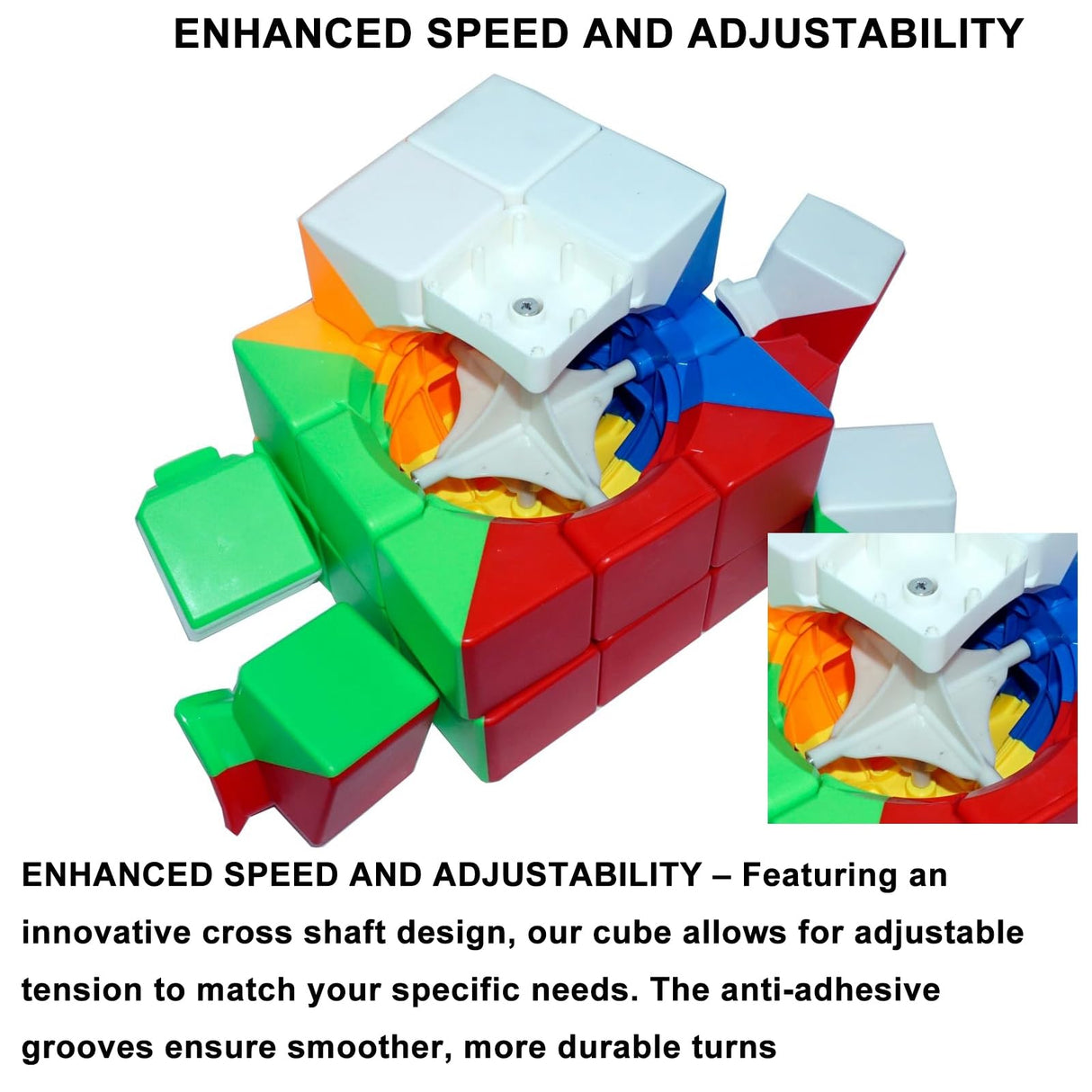 Giant Magic Cube, 18CM Big 3x3 Speed Cube Color-Matching 3D Sensory Puzzle Box Super Large Birthday Christmas Stocking Stuffers Gift for Kids Adults Fidget Toy Brain Teasers Cubing Classroom Speed Toy