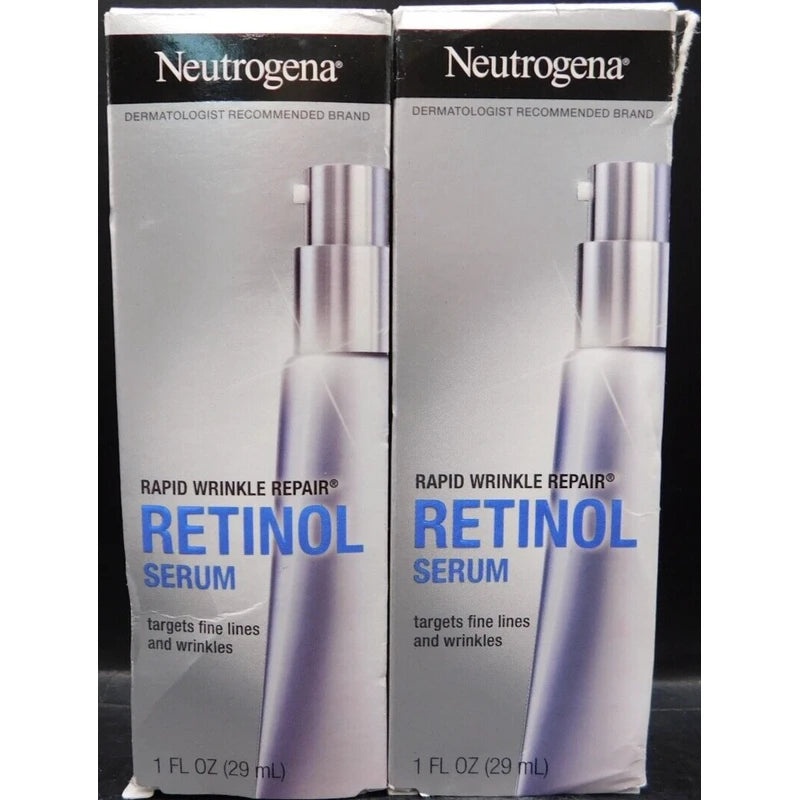 Neutrogena Lot Of 2 Neutrogena Rapid Wrinkle Repair Retinol Serum 1Fl Oz Ea New & Unused