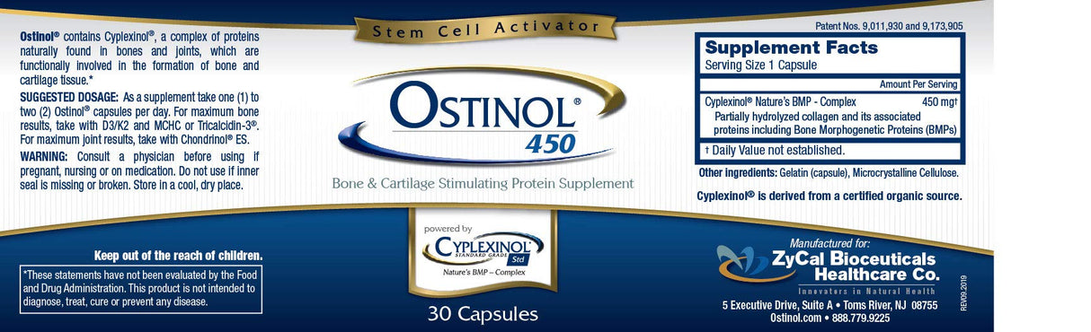 Zycal Bioceuticals Ostinol Standard, 450 Mg, 30 Count