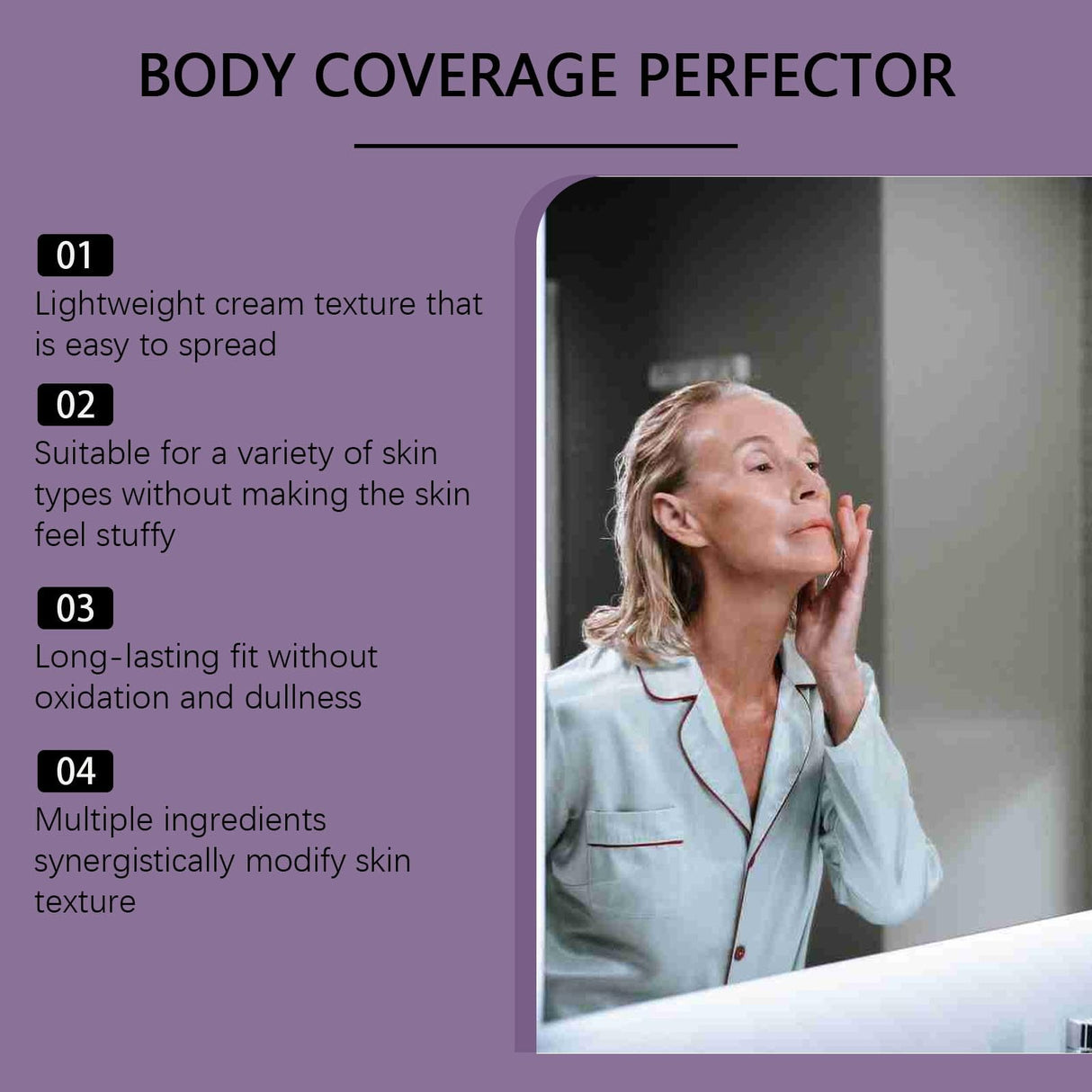 Body Coverage Perfector with Brush | Waterproof & Transfer-Resistant Body Makeup, Long-Lasting Tattoo Cover Up Cream for Legs & Body, Full Coverage Cream Foundation (Natural color)