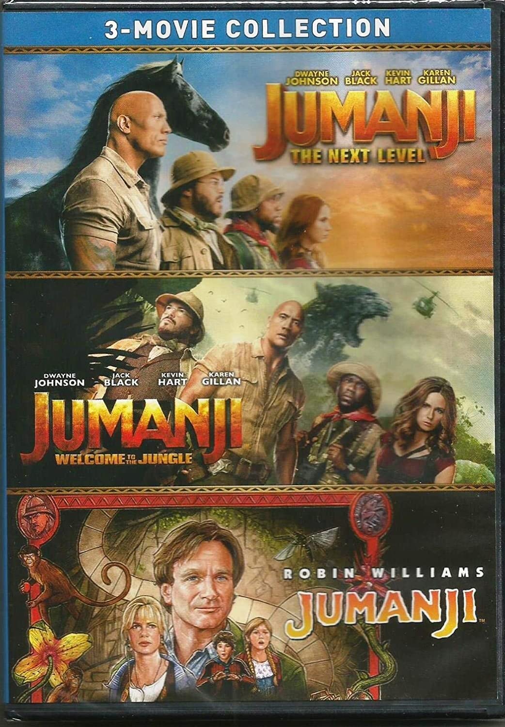 Jumanji (1995) / Jumanji: Welcome to the Jungle - Set / Jumanji: The Next Level - Set - DVD + Digital