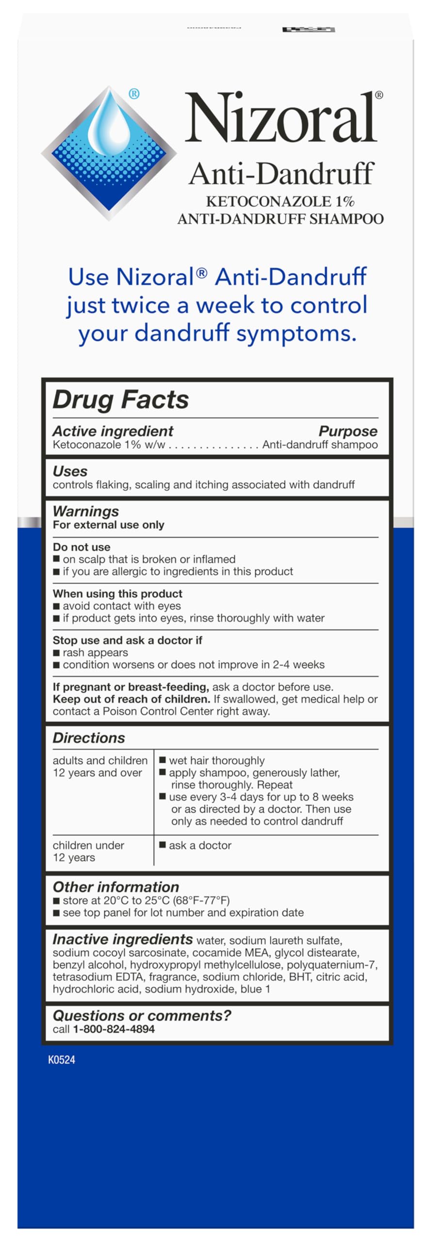 Nizoral 2-in-1 Anti Dandruff Shampoo and Conditioner, 14 Fl Oz