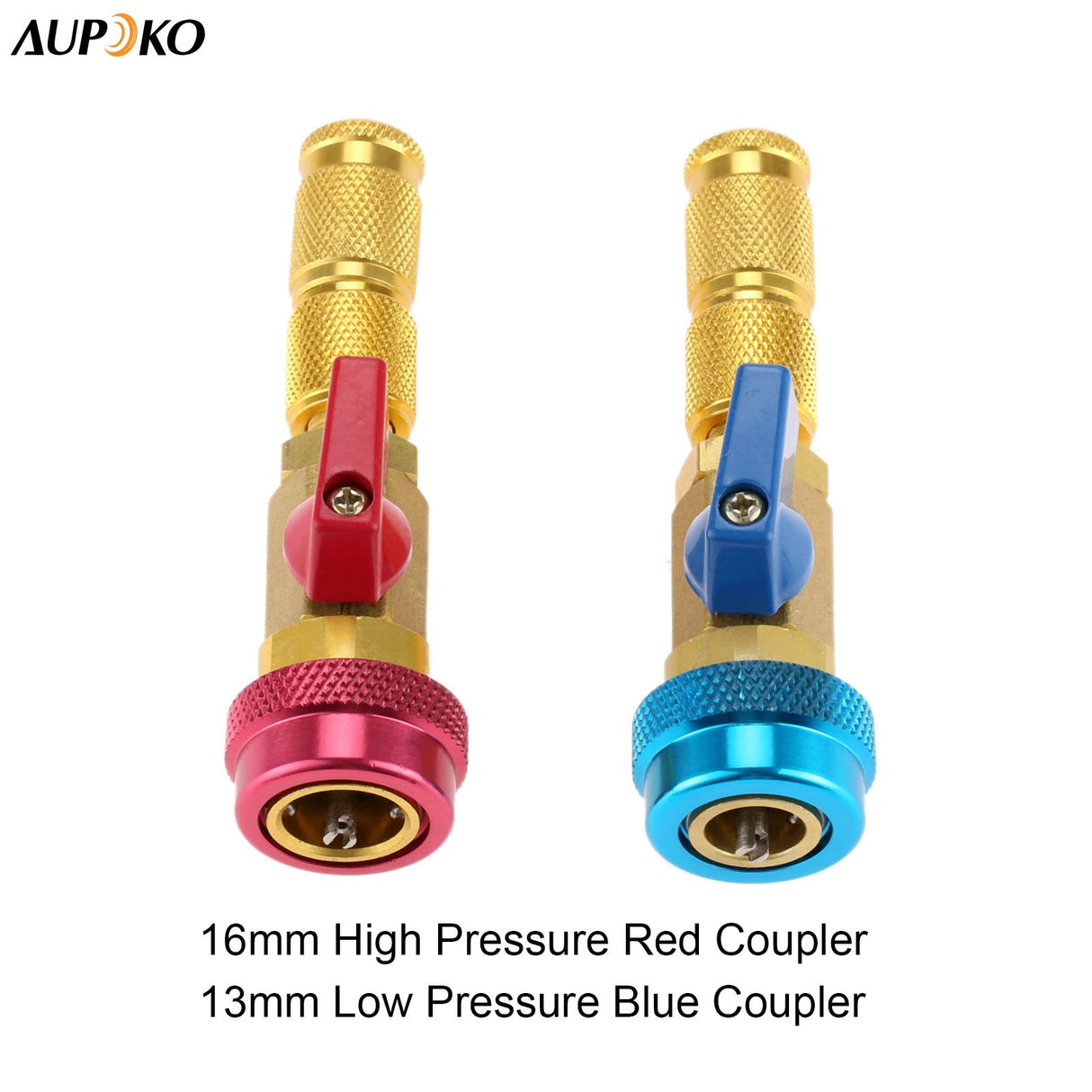 R134A R12 Valve Core Quick Remover Installer, Air Conditioning Adjustable High Pressure (Red) and Low Pressure (Blue) Valve Core Tool, 2 Pack