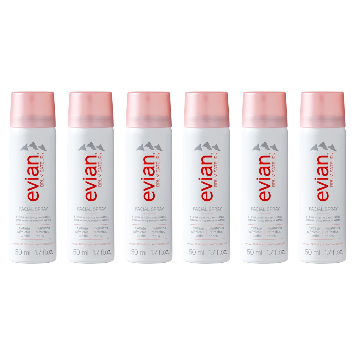 Evian Facial Spray, 1.7 oz. Travel 6-Pack