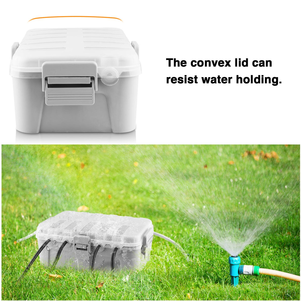 Flemoon Large Outdoor Electrical Box with Transparent Lid, IP54 Waterproof Box with Clear Cover, Weatherproof Extension Cord Cover for Photocell Light Sensor Timer, Power Strip, Outlet, Plug, Socket