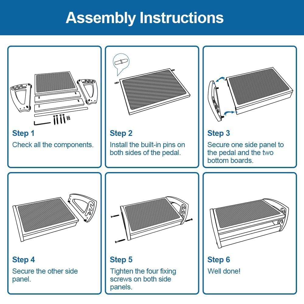 StrongTek Ergonomic Under Desk Footrest, 3 Adjustable Heights Wooden Office Footrest, Large Anti-Slip Surface, Improves Posture and Blood Circulation, up to 400lbs (Natural)
