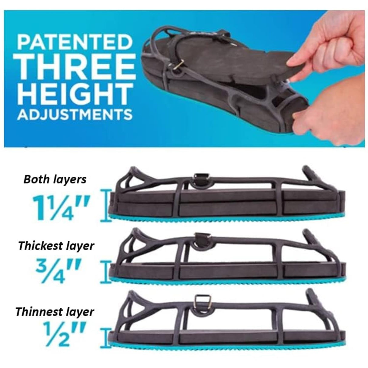 EVENup The Authentic Shoe Balancer Size Small for use with Walking Boot or leg length discrepancy. Improves your gait using a variety of height adjustments.