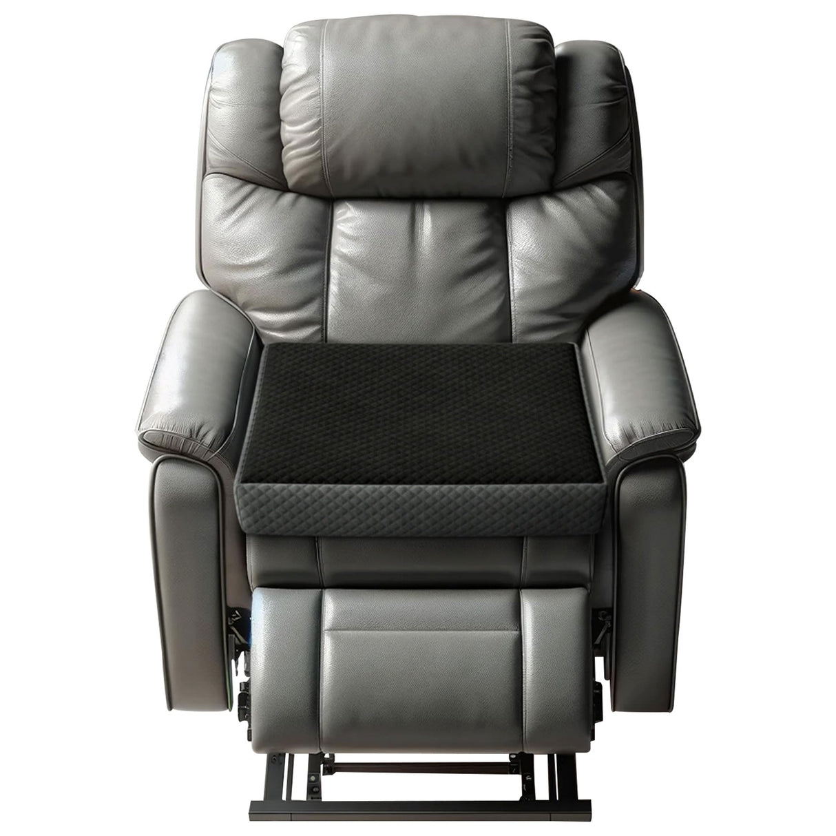 Kolbs Extra Large Recliner Cushion | Chic 2 Tone Velvet Cover | Memory Foam Seat Pillow 5 inch Thick 20 x 20 | Recline Chair Cushions for Elderly - Extra Large Chair Pad