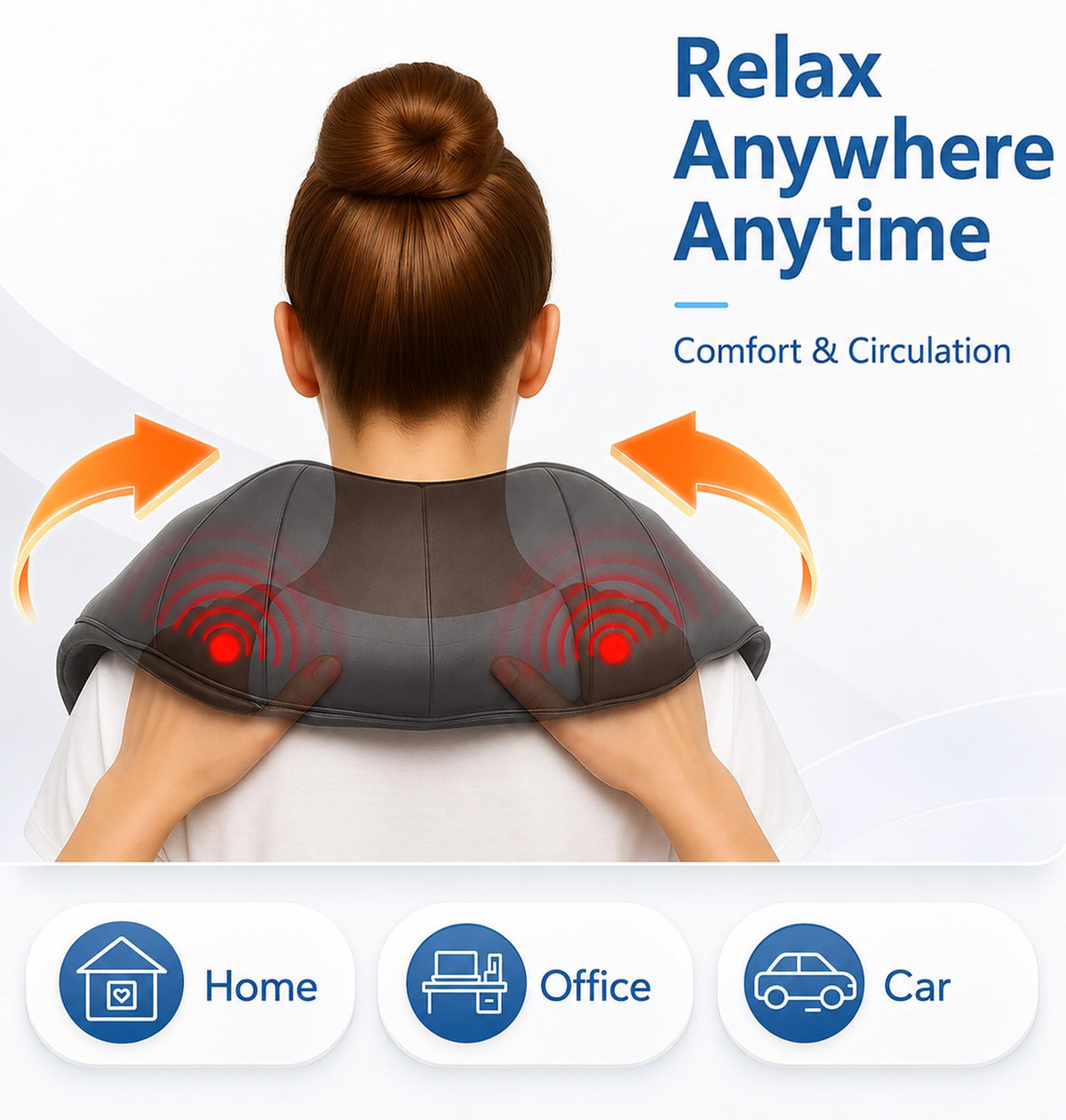 Neck Massager for Pain Relief Deep Tissue with Heat, Gifts for Women Men