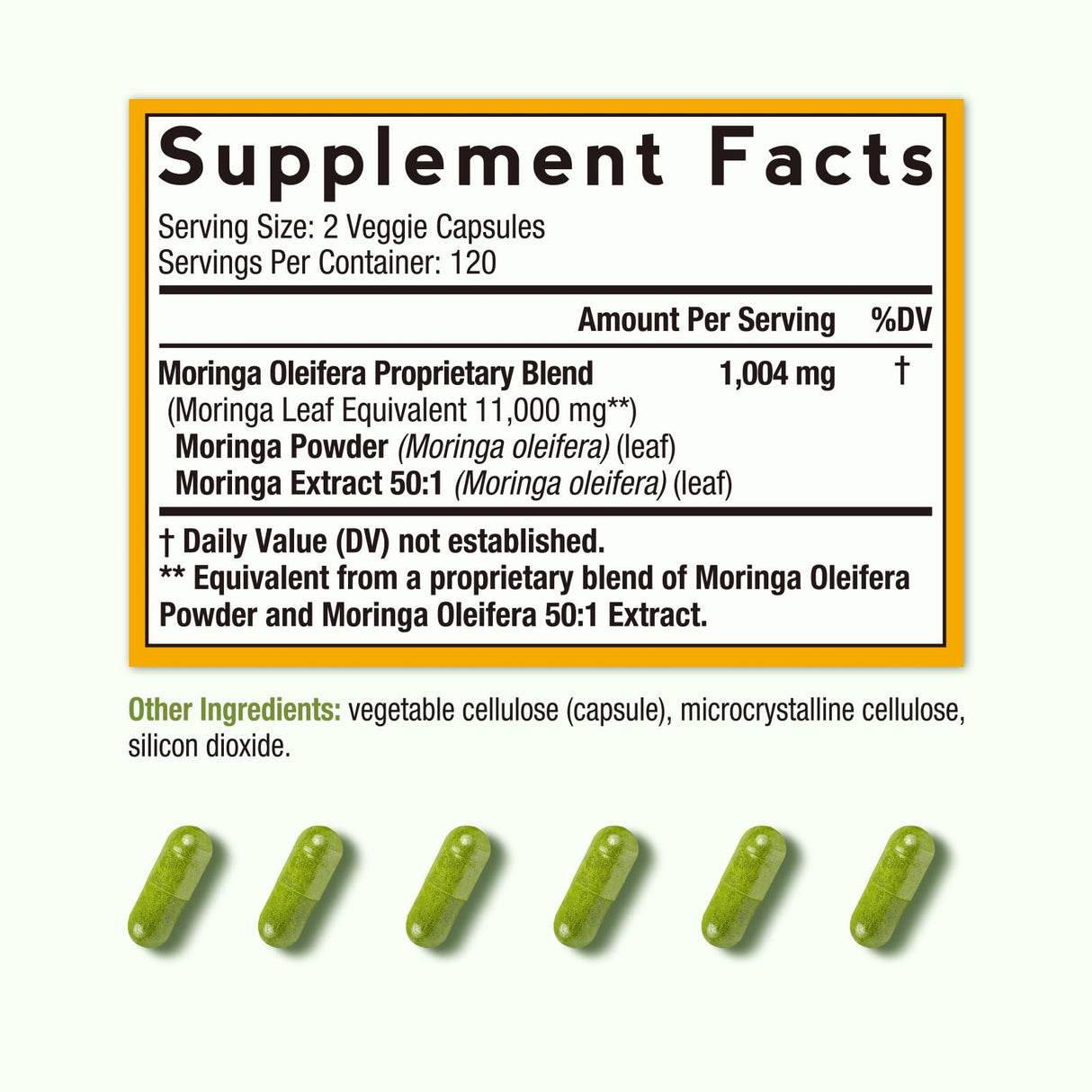 Doctor's Recipes Moringa 11,000 mg Strength, Complete Green Superfood, Natural Antioxidant Support, Non-GMO, 240 Vegan Caps, No Caffeine Soy Gluten
