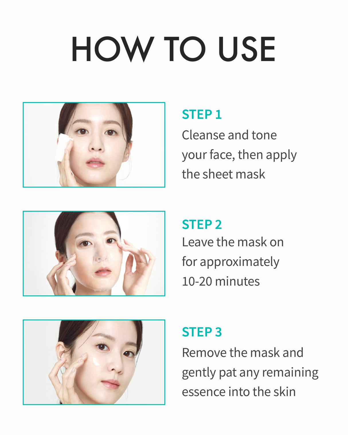 REJURAN® Moisture Treatment Mask, c-PDRN® - Hydrating Facial Sheet Mask, Repairs Skin Barrier and Retains Moisture with PDRx, Korean Skin Care 5-Pack