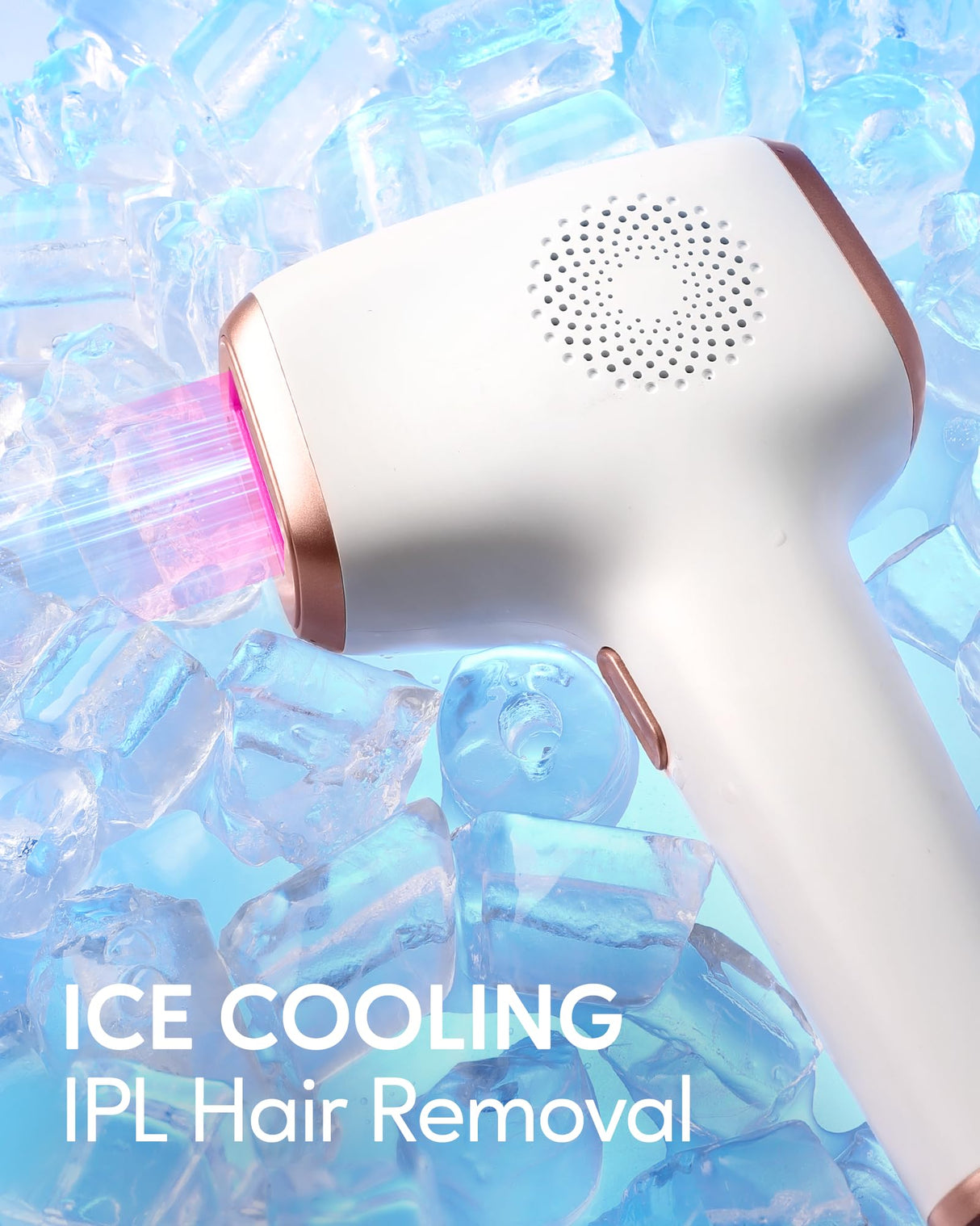 INNZA IPL Hair Removal with Ice Cooling Care Function for Women Permanent,999,999 Flashes Painless IPL Hair Remover, Hair Removal Device for Armpits Legs Arms Bikini Line