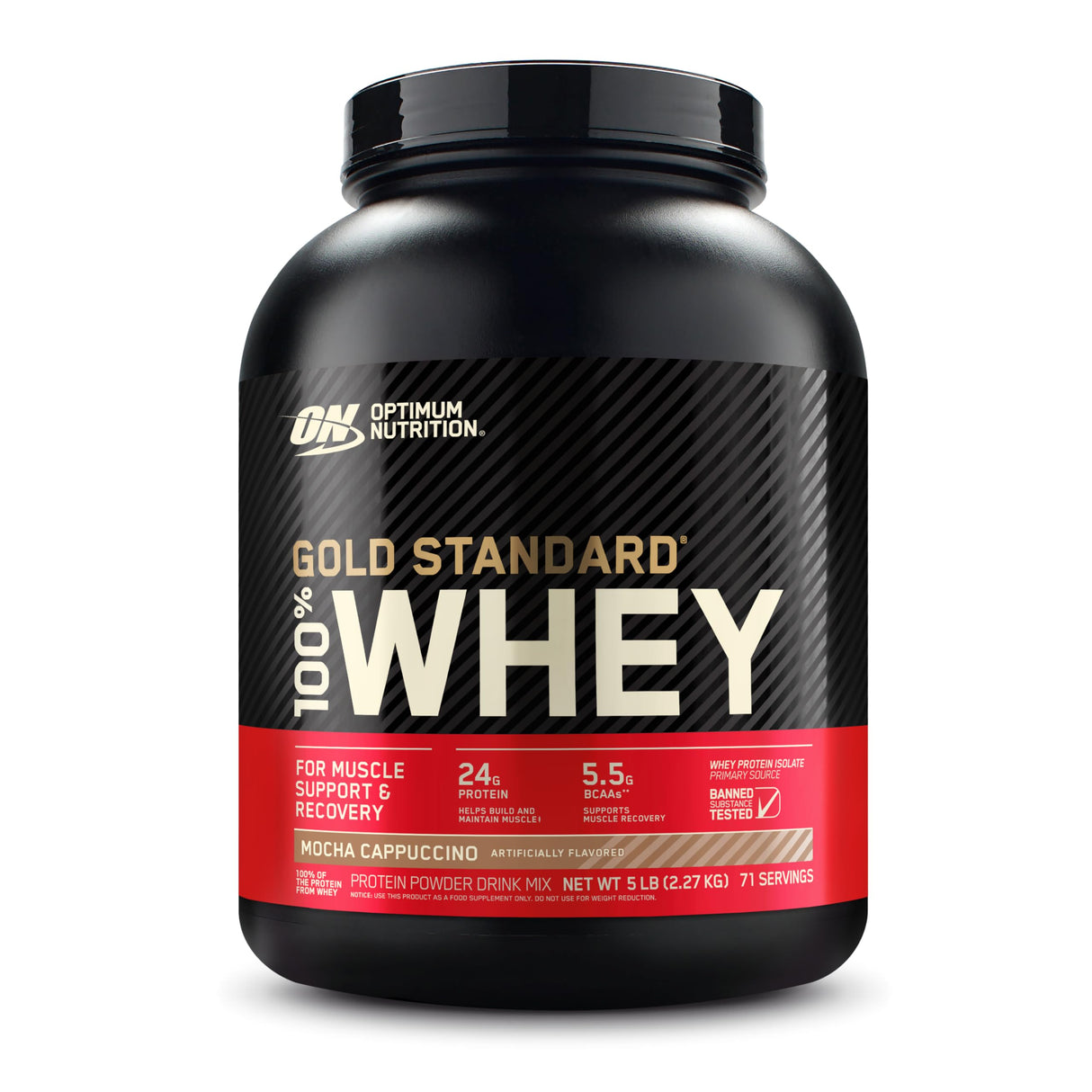 Optimum Nutrition Gold Standard 100% Whey Protein Powder, Mocha Cappuccino, 5 Pound (Packaging May Vary)