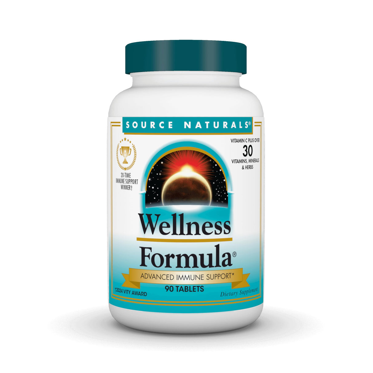 Source Naturals Wellness Formula Bio-Aligned Vitamins & Herbal Defense - Immune System Support Supplement & Immunity Booster* - 90 Tablets