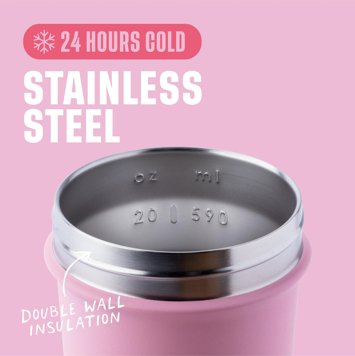 BlenderBottle Sport Sleek Insulated Stainless Steel Shaker Bottle with Wire Whisk, 25-Ounce, Flamingo Ombre – Protein Shakes & Hydration for Athletes & Fitness Enthusiasts, Easy Mixing, Slim Easy to Hold, Keeps Drinks Cold, Lockable Lid