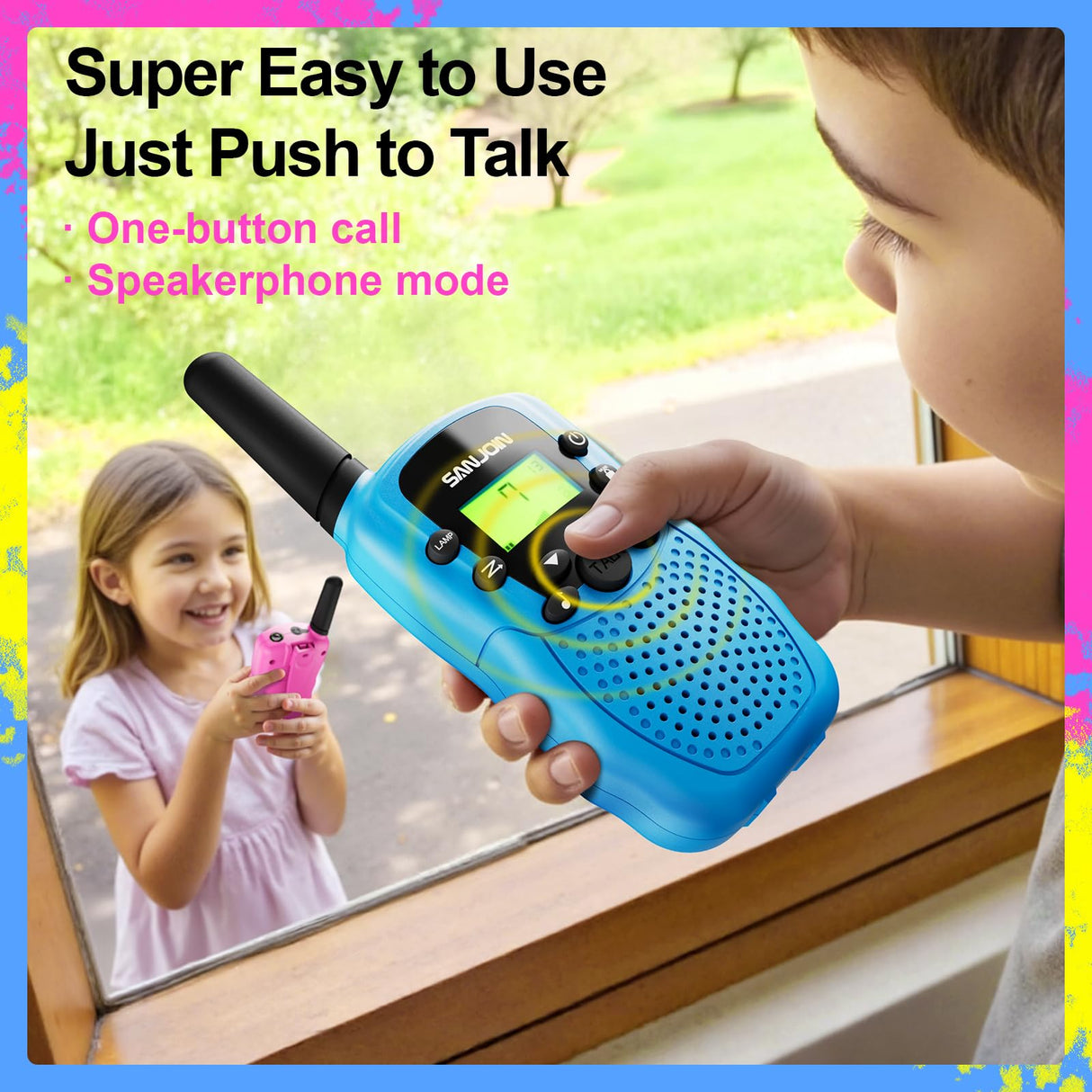 Rechargeable Walkie Talkies for Kids Girls and Boys Toys Age 3 4 5 6 7 8 4-8 5-7 3-5 6-8 8-10 4-5 4-6 Years Old Best Gifts for Christmas Birthday Holiday Stocking Stuffers Presents
