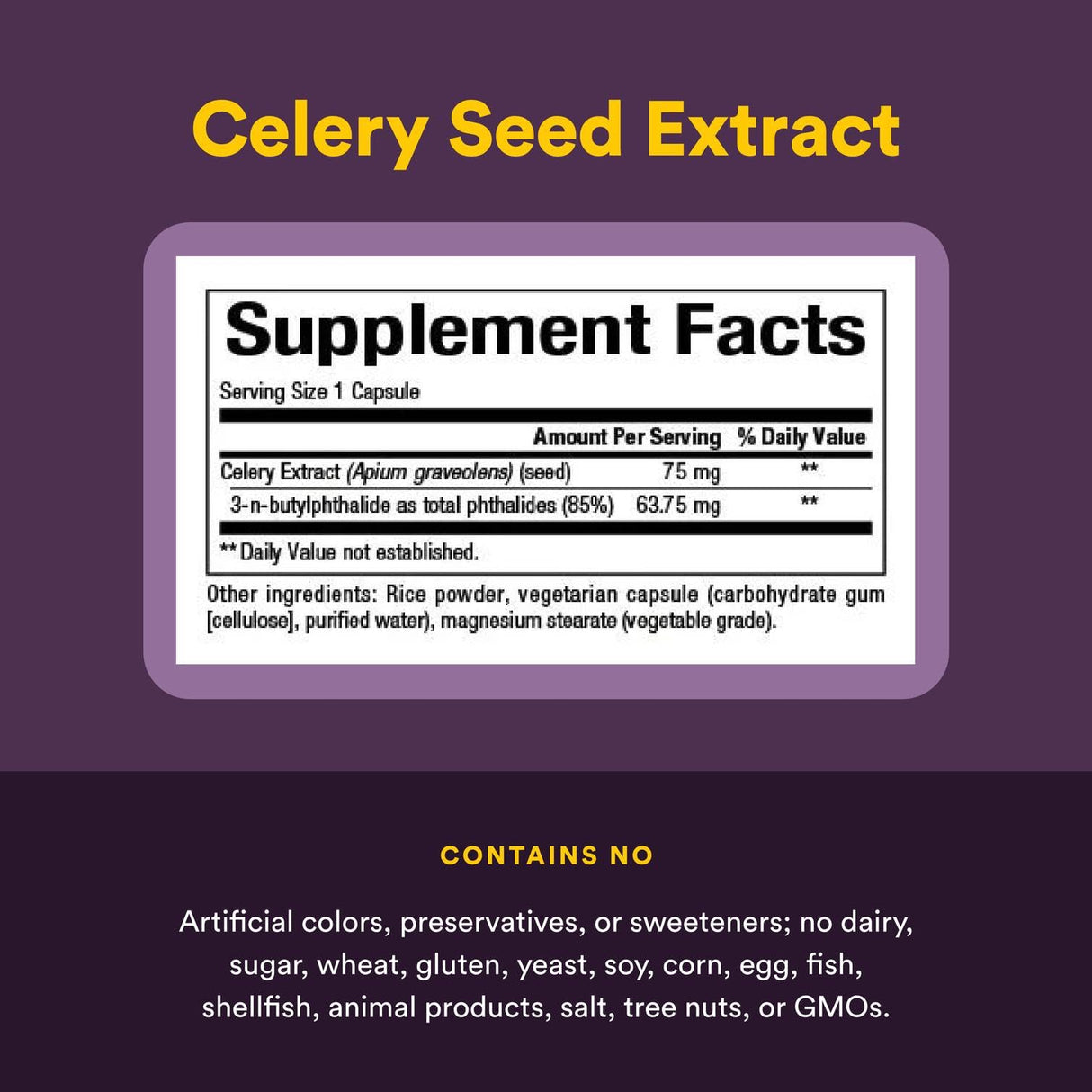 Natural Factors, Celery Seed, Concentrated Celery Extract for Healthy Circulation & Heart Support