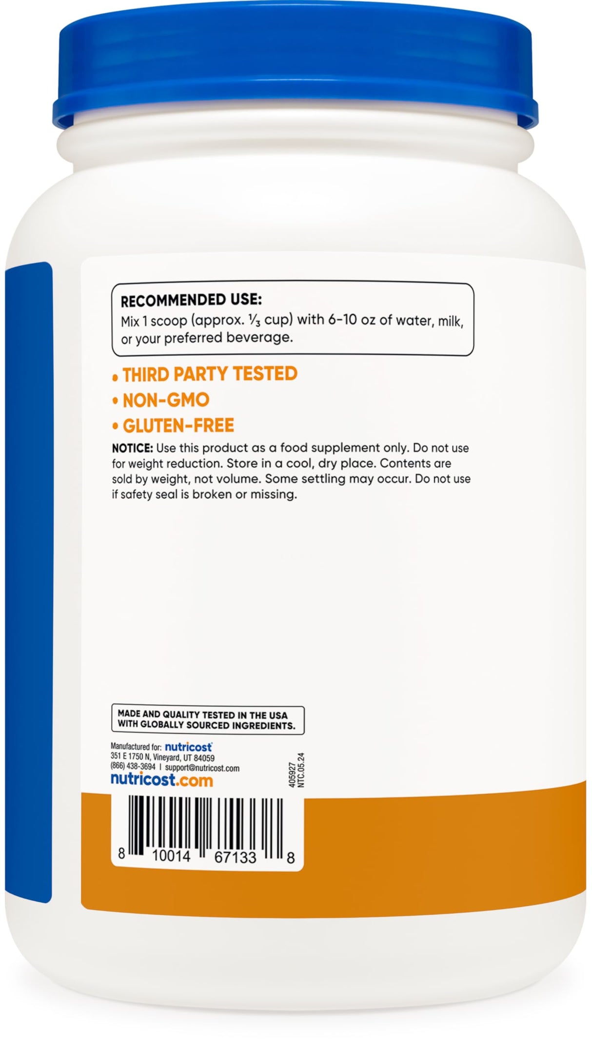 Nutricost Whey Protein Concentrate (Chocolate Peanut Butter) 2LBS - Gluten Free & Non-GMO