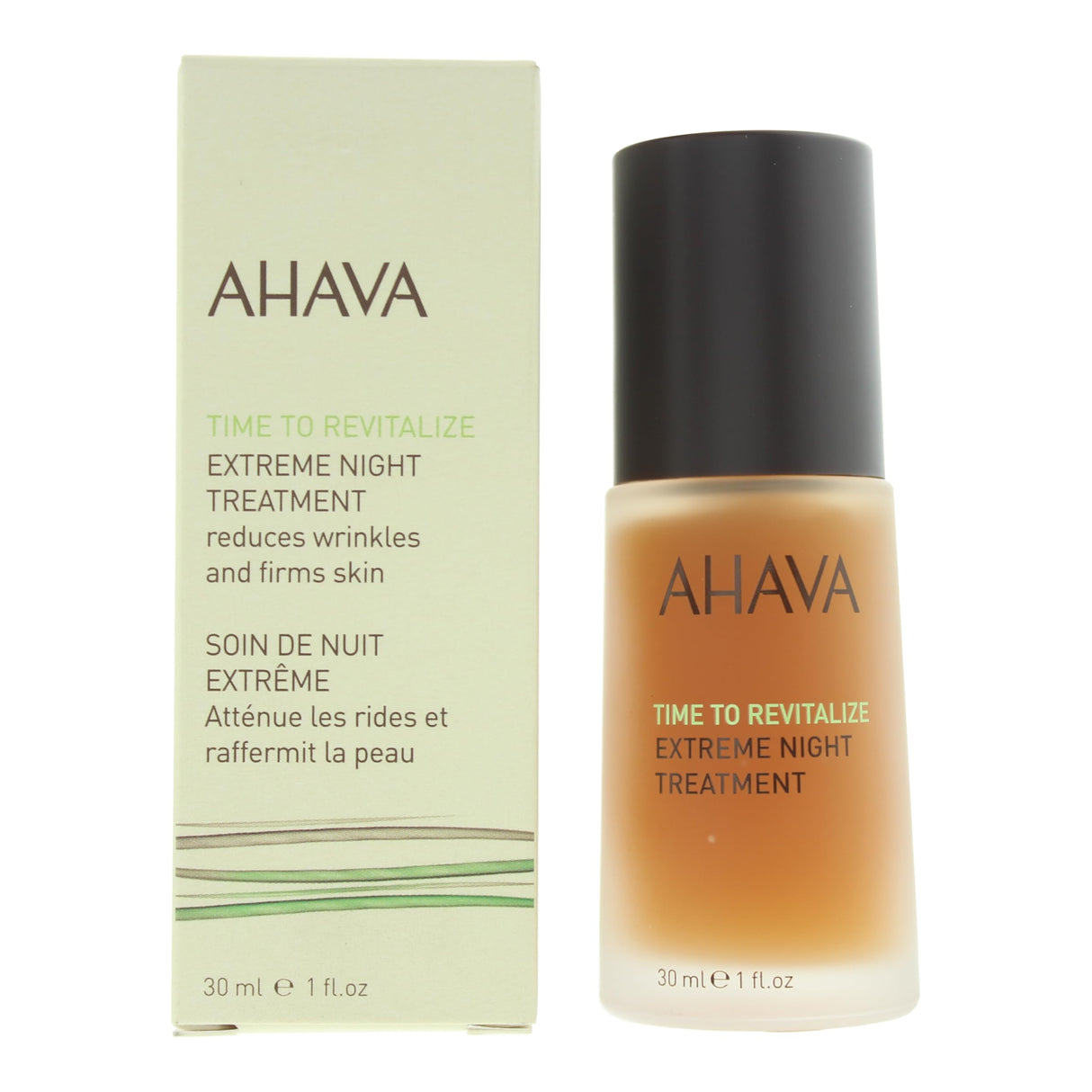 AHAVA Extreme Night Treatment - Exclusive Moisturizer, Neck & Chest Cream, Smoothes Skin & Reduces Wrinkles, Enriched with Patented Extreme Complex, Dead Sea Osmoter, Peptides & Resveratrol 1 Fl.Oz