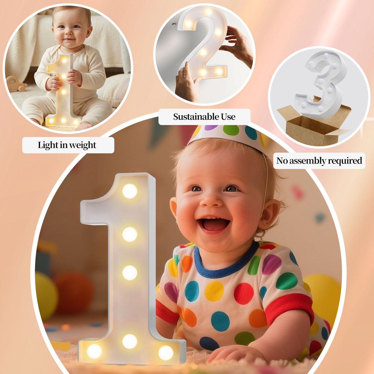 NANXU LED Marquee Light Up Numbers Sign - Lighted Birthday Numbers Sign for 21st Birthday Party Decoration, Bar Wall, Home, Table Room, Wedding and Christmas Decorations, Number 21