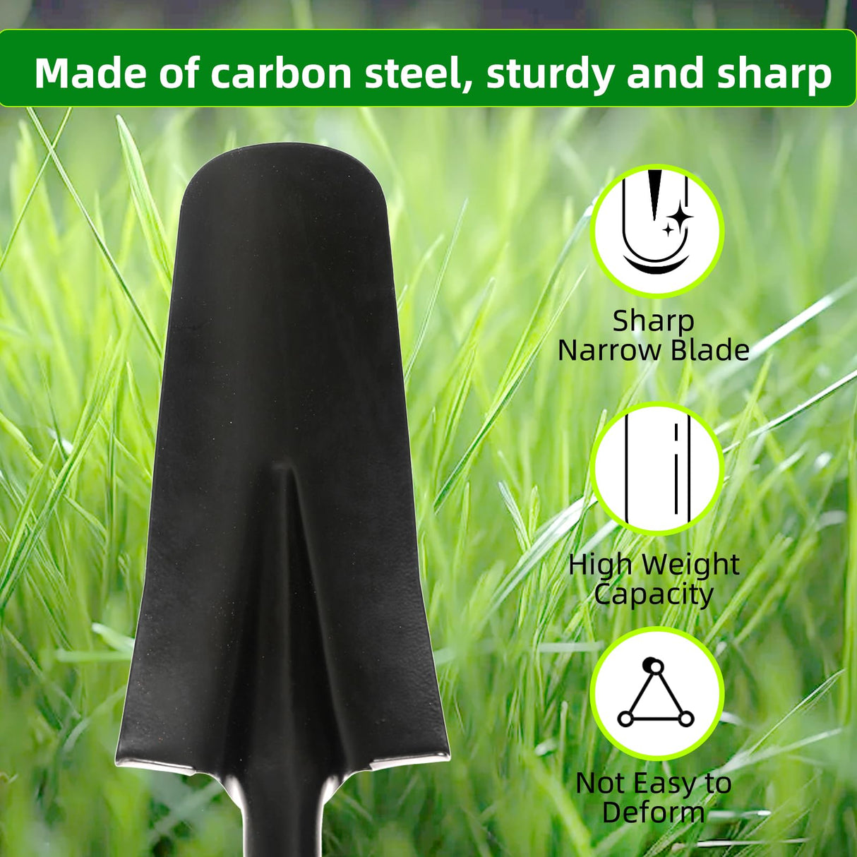 Spade Shovel,Transplanting Spade,Drain Spade,Spade Shovels for Digging,Sharp Shooter Shovel or Spade, D-Grip,Fiberglass Handle Heavy Duty (Drain Spade)