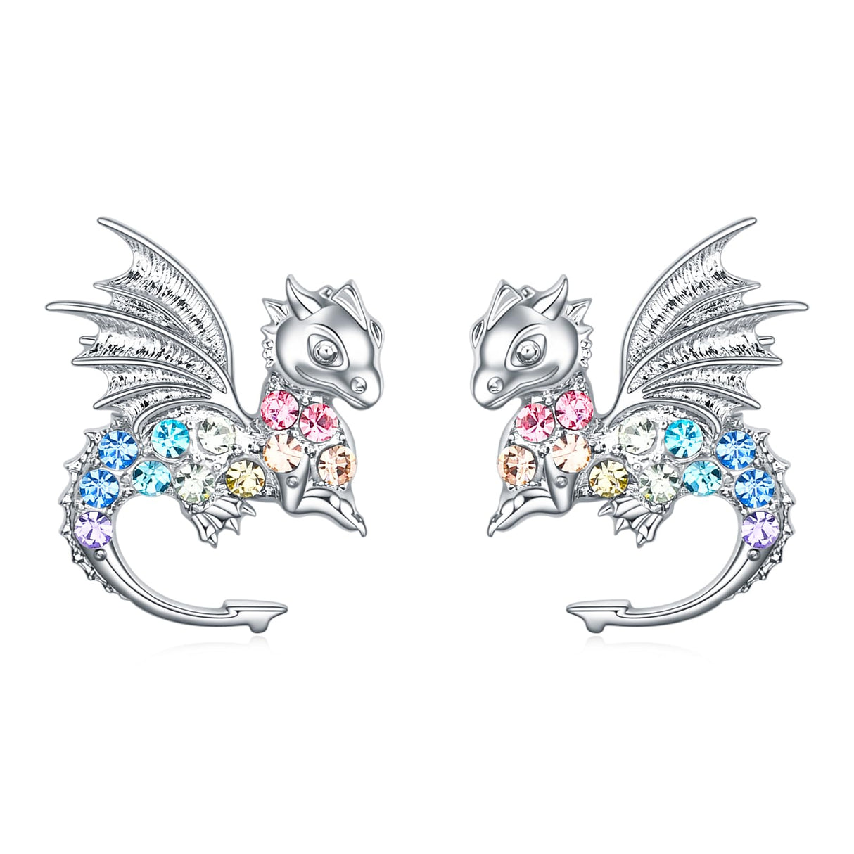 Dragon Stud Earrings for Women,Animal Dragon Earrings Gifts Jewelry for Girls (Stud Dragon)