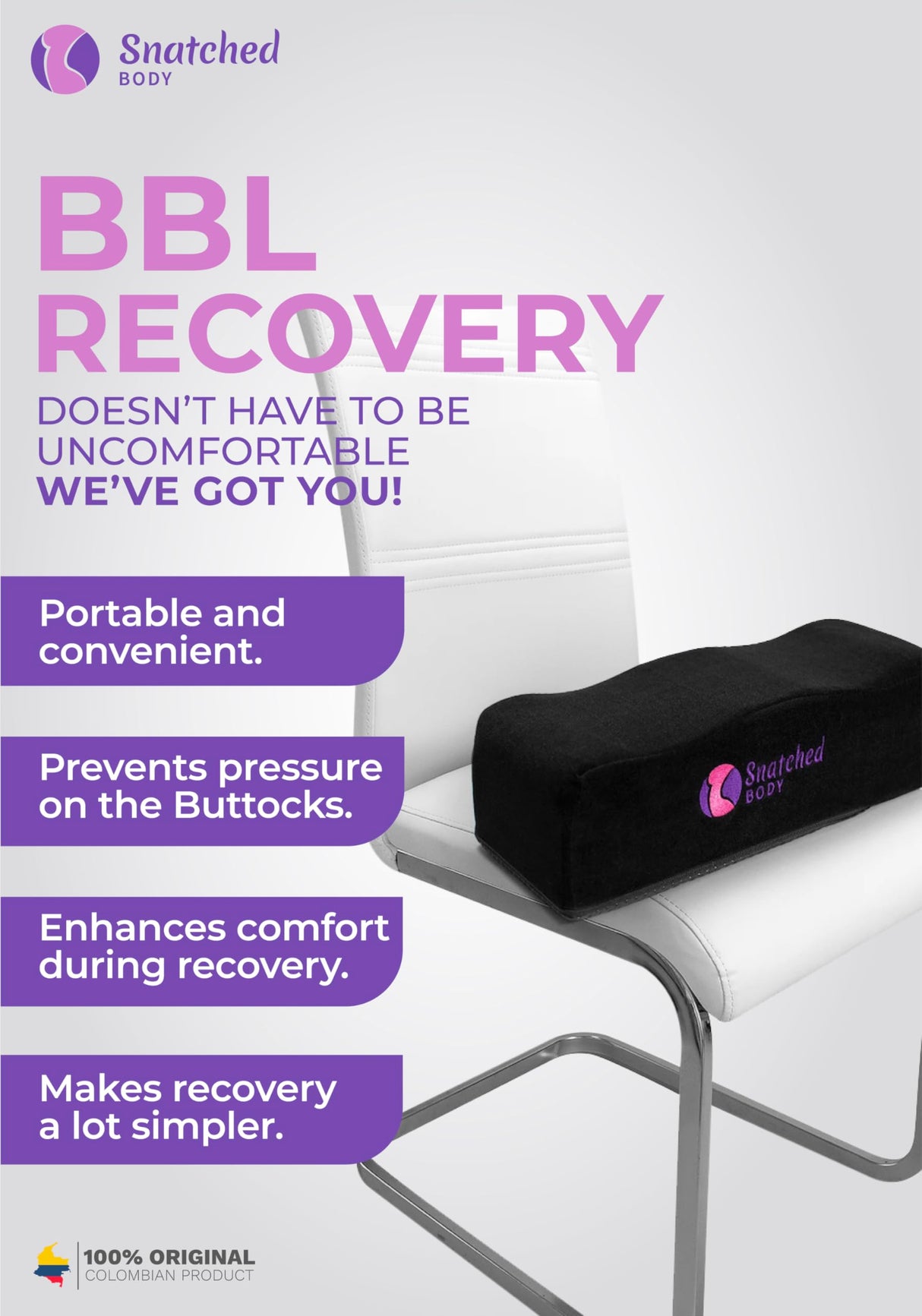 Snatched Body Back Support Post Surgery Soft BBL Booty Pillow After Surgery for Butt Recovery Cushion