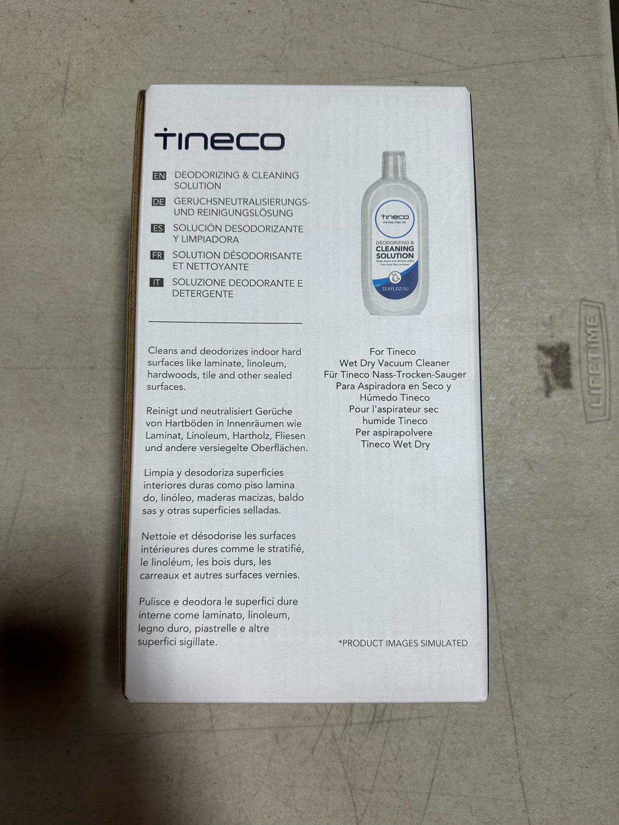 Tineco Floor Cleaning Solution 1L for iFLOOR Series (EXCEPT iFLOOR 5 Steam), FLOOR ONE S3 / S5 / S6 / S7 Series, S9 Artist Pro (EXCEPT S5 Steam / S7 Steam / S9 Artist Steam) Wet Dry Vacuum (33.8 OZ)