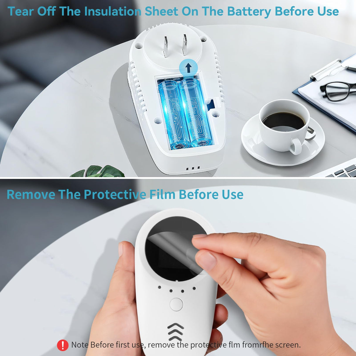 5-in-1 Carbon Monoxide Detectors,Plug-in Gas Detector with Rechargeable Backup Battery,Monitoring CO Natural Gas Temperature and Humidity Sound Light Alarm Detector,LCD Screen Brightness Adjustable