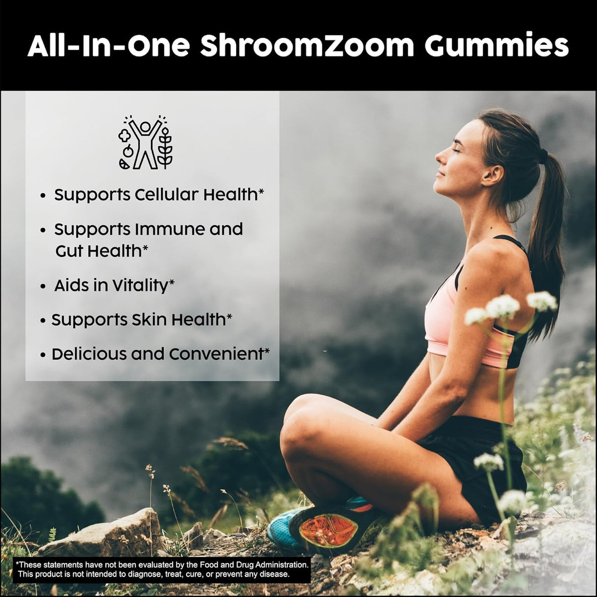 15in1 Mushroom Gummies with Lion's Mane Turkey Tail Cordyceps Reishi Chaga Sweet Toot Maitake Meshima Poria Cocos Shiitake Tremella, Oyster Agaricus Mushrooms for Men and Women Supplement - 2Pack
