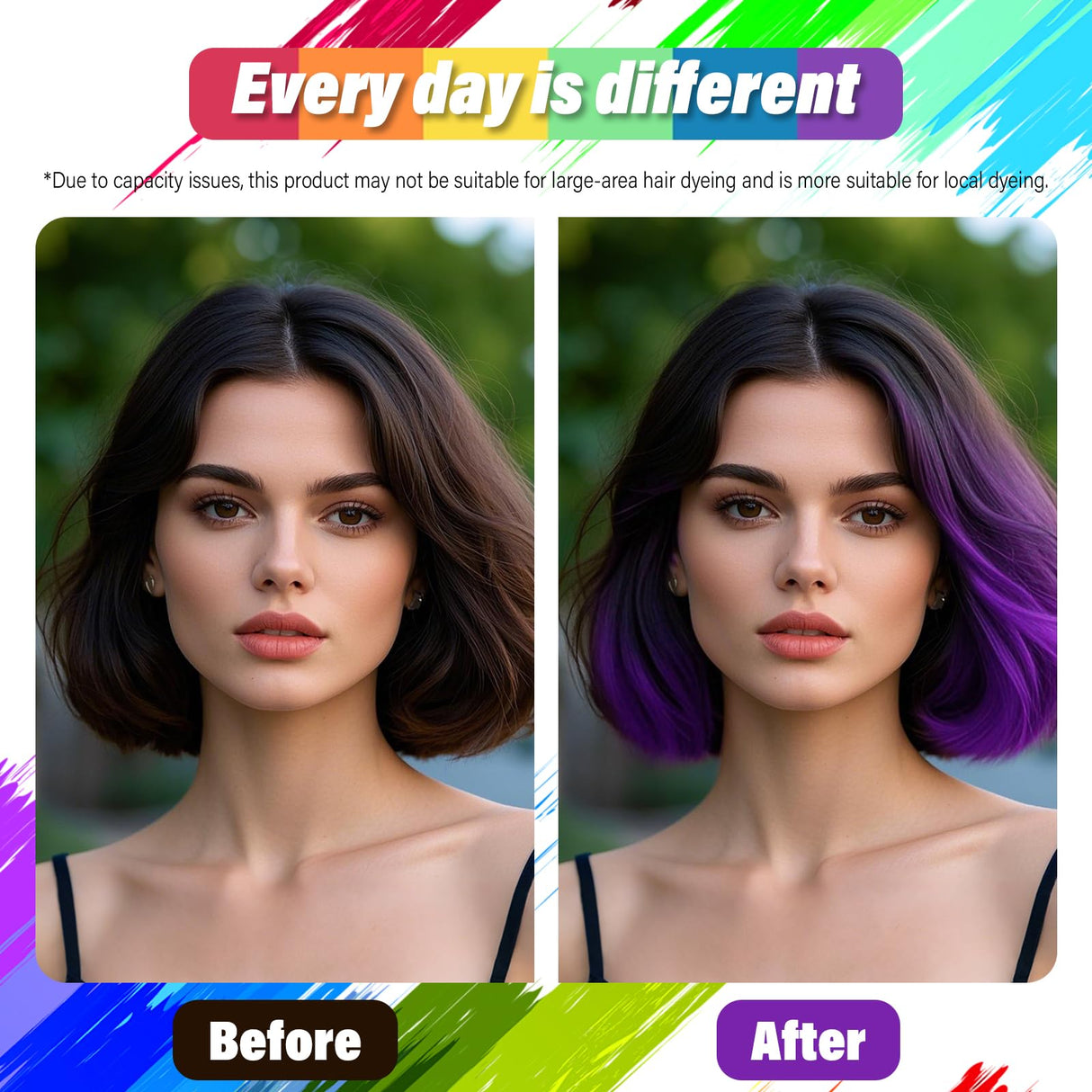 Temporary Hair Color Spray for Kids Women Men, Non-Sticky Root Touch Up Hair Color Dye, Non-Damaging Hair Dye HairSpray,Instant Vivid Colored Hair Spray for Halloween,Party,Cosplay,Christmas (Purple)