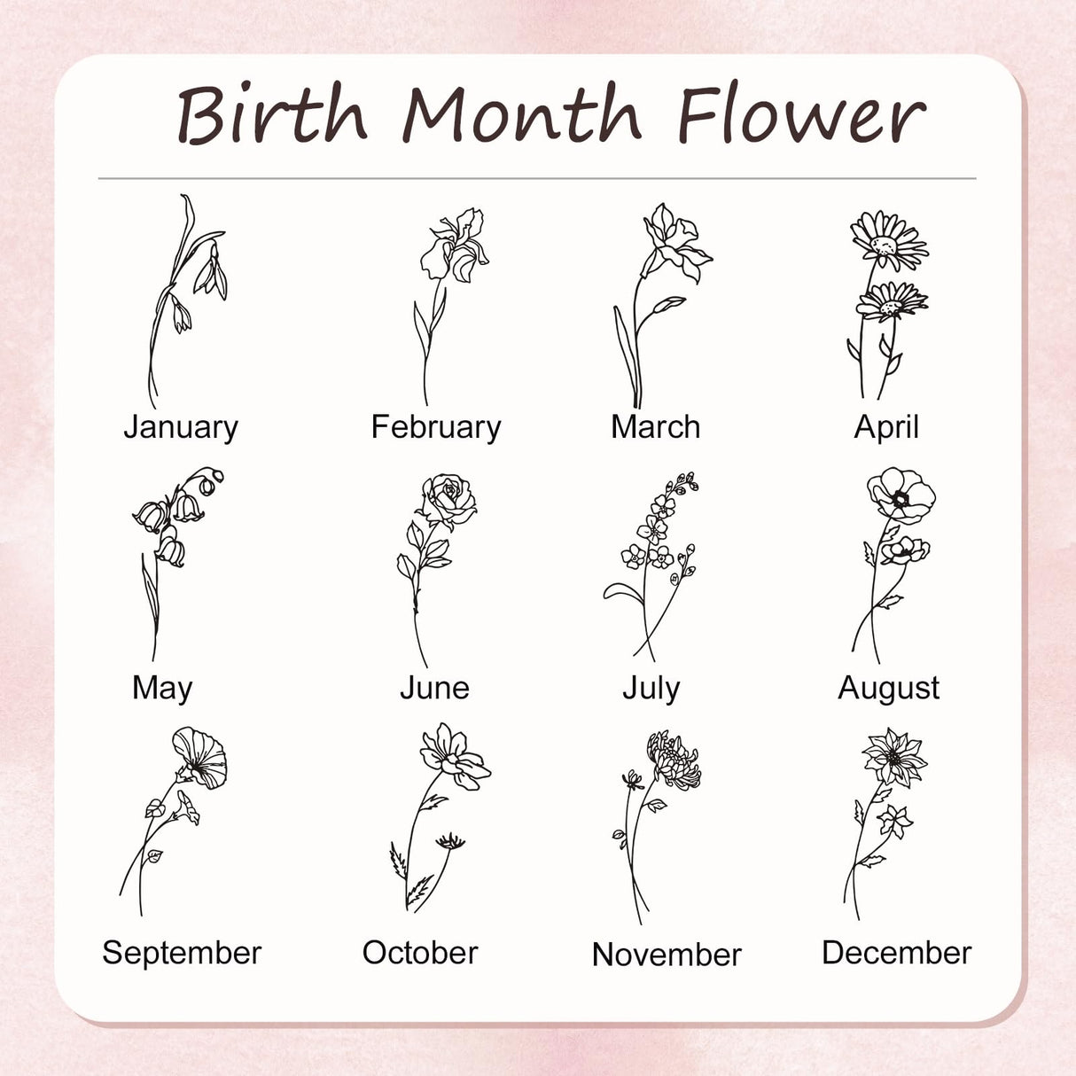 Elemtansy Personalized 40 Oz Tumbler with Handle and Straw, Custom Cup with Name & Birth Flower, Stainless Steel Travel Coffee Tumbler,Personalized Christmas Birthday Gifts for Women, Teen Girls