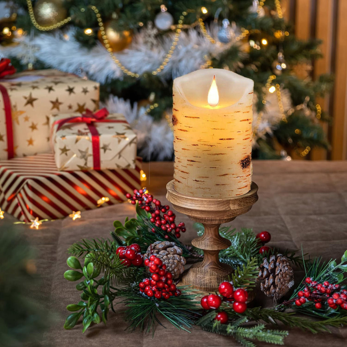Biyanuo Flameless Battery Operated LED Candles 3D Wick with10key Button Remote Control 24-Hour Timer Set of 3 Electric Flickering Pillar Real Wax,Wedding, Party, Christmas and Home Decoration