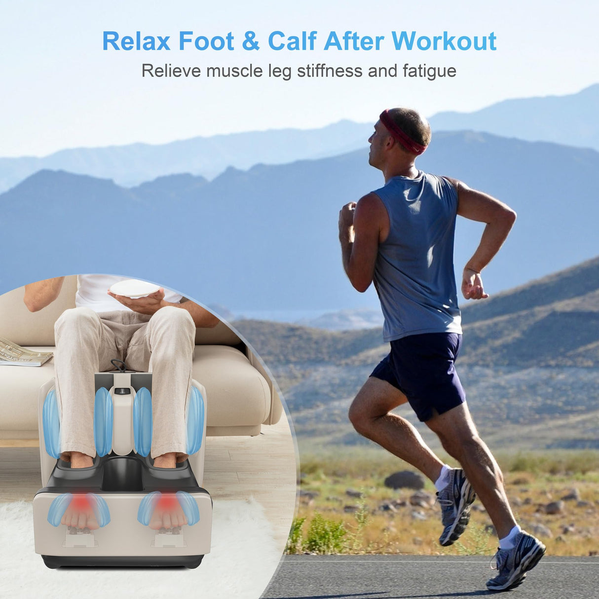 COMFIER 2-in-1 Shiatsu Foot Massager&Foot Rest,FSA HSA Eligible Foot and Calf Massager with APP Control,Heated Feet Massager for Foot Pain Relief,Gifts for Men Women