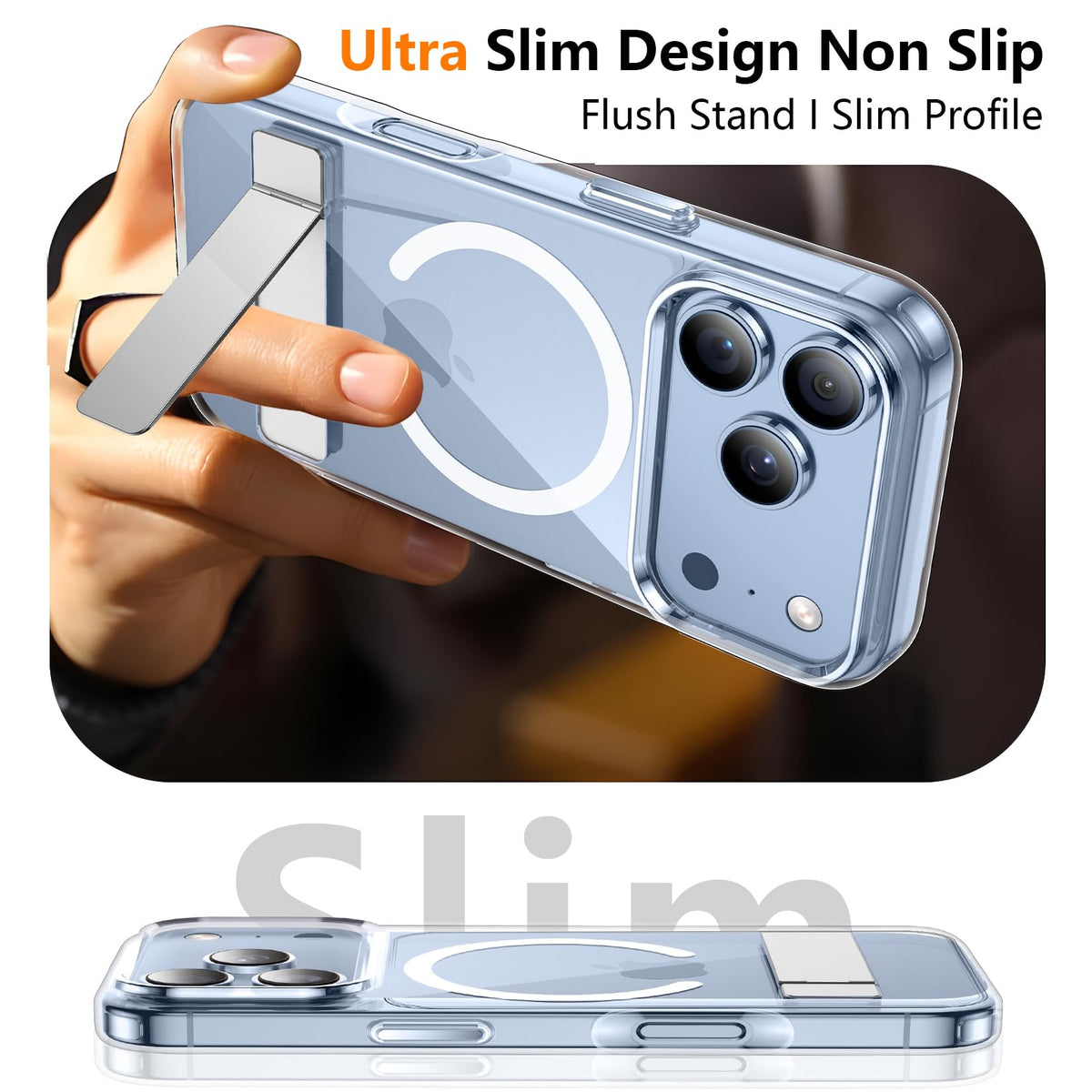 SPIDERCASE for iPhone 17 Pro Case/iPhone 18 Pro Case,Magnetic,Clear