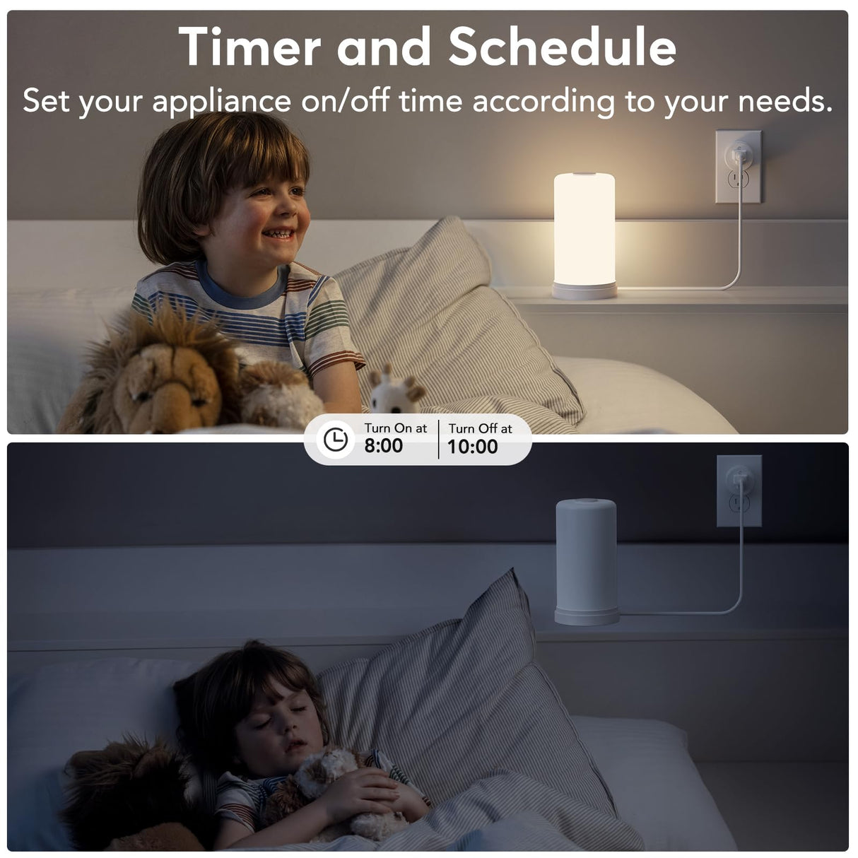 EIGHTREE Smart Plug, WiFi Outlet Works with Alexa & Google Home, Smart Home Socket with Remote Control & Timer Function, 2.4GHz WiFi Only, 4 Packs