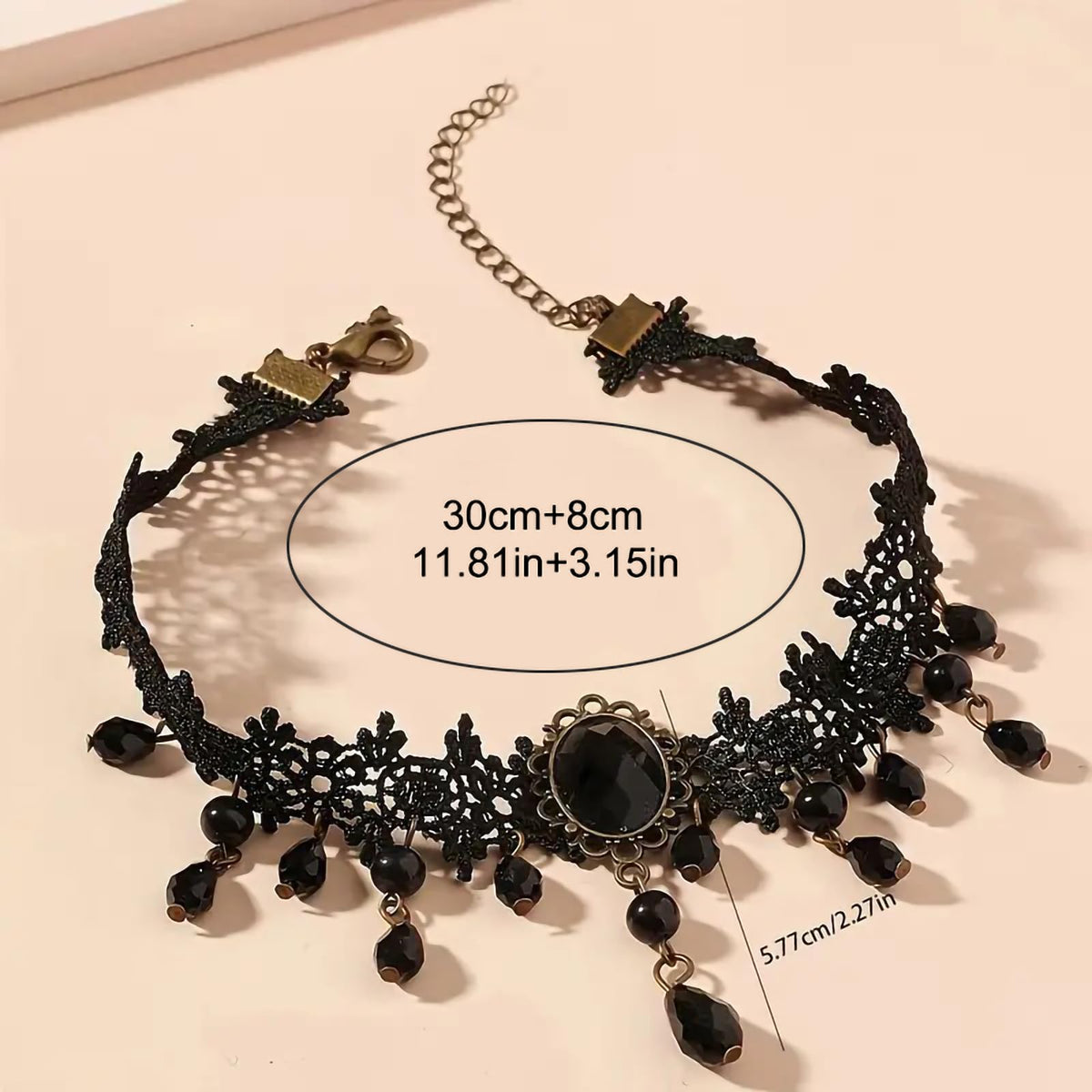 Fesciory Black Necklace for Women, Adjustable Daily Goth Jewelry Gift