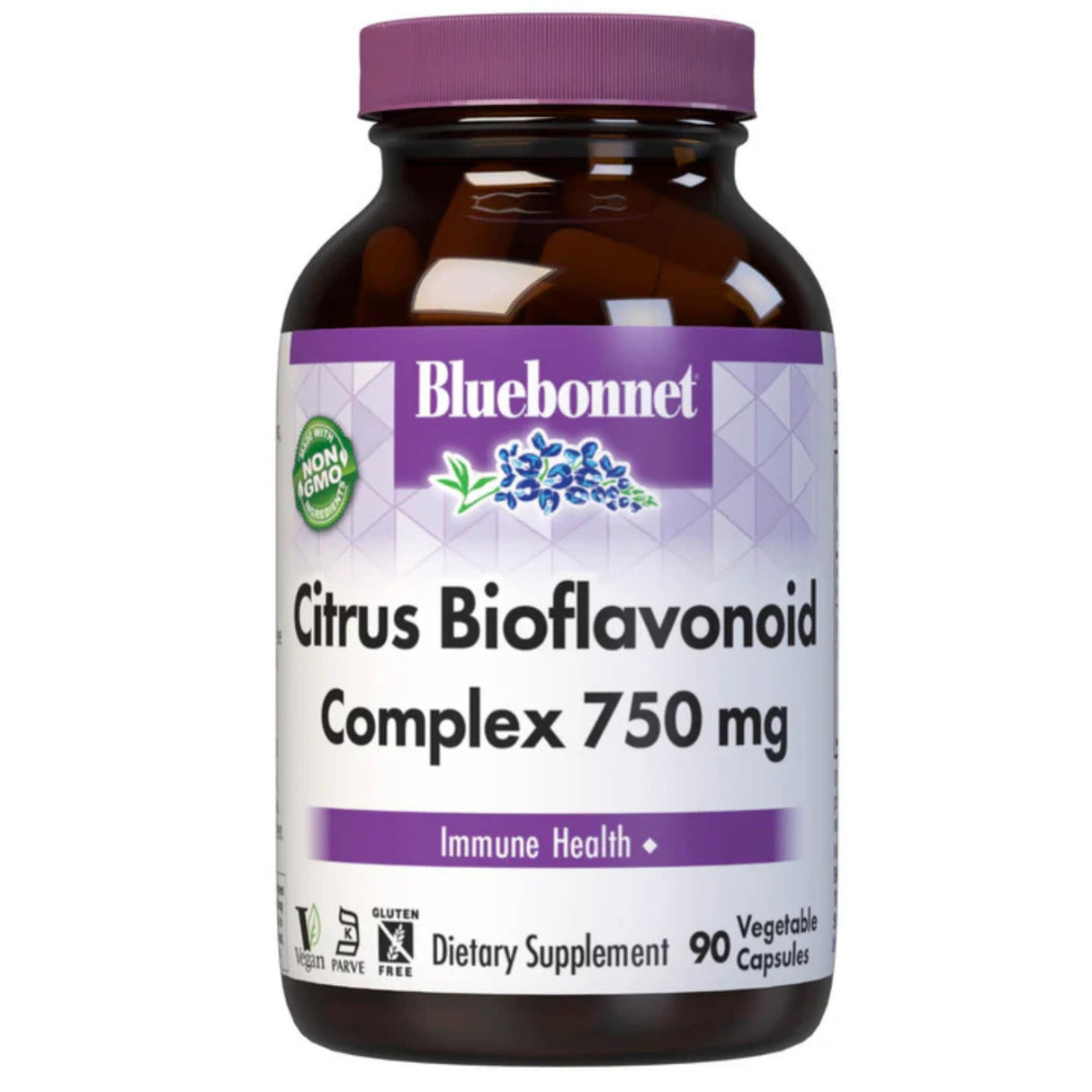 Bluebonnet Citrus Bioflavonoid Complex 750 mg Immune System Support - Hesperidin Citrus Bioflavonoids from Oranges Lemons Grapefruit & Limes - Non-GMO, Vegan, Gluten-Free - 90 Veggie Capsules