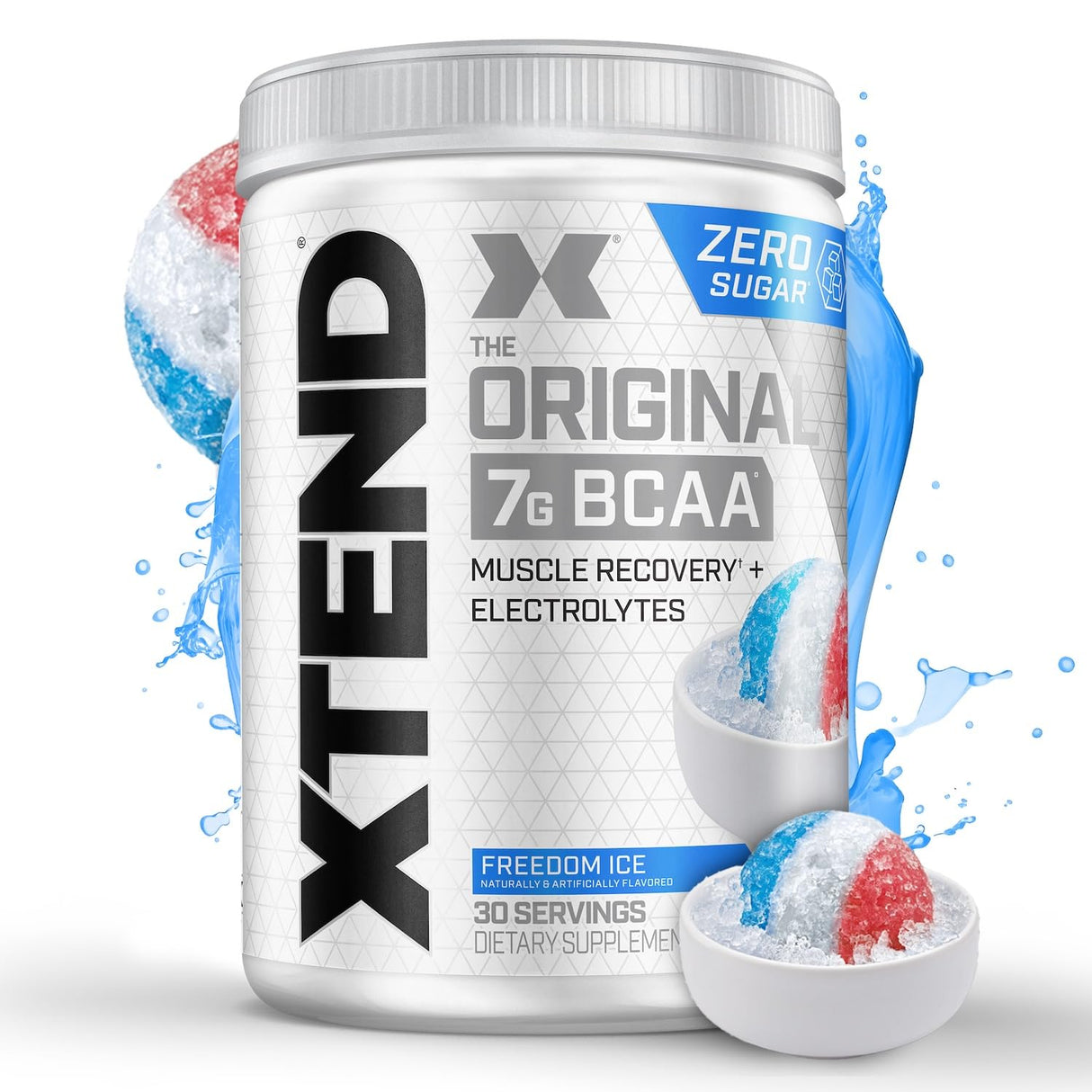 Xtend XTEND Original BCAA Powder 7g BCAA and 2.5g L-Glutamine, Sugar Free Post Workout Muscle Recovery Drink with Amino Acids for Men & Women, 30 Servings