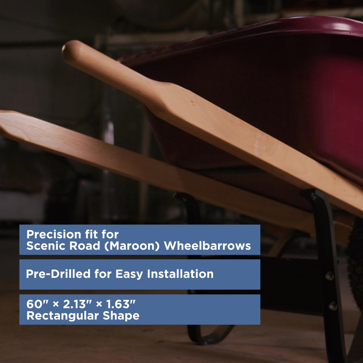 Scenic Road Wheelbarrow Handles 2-1/8" Hardwood Pair (SR Handle 2PK)