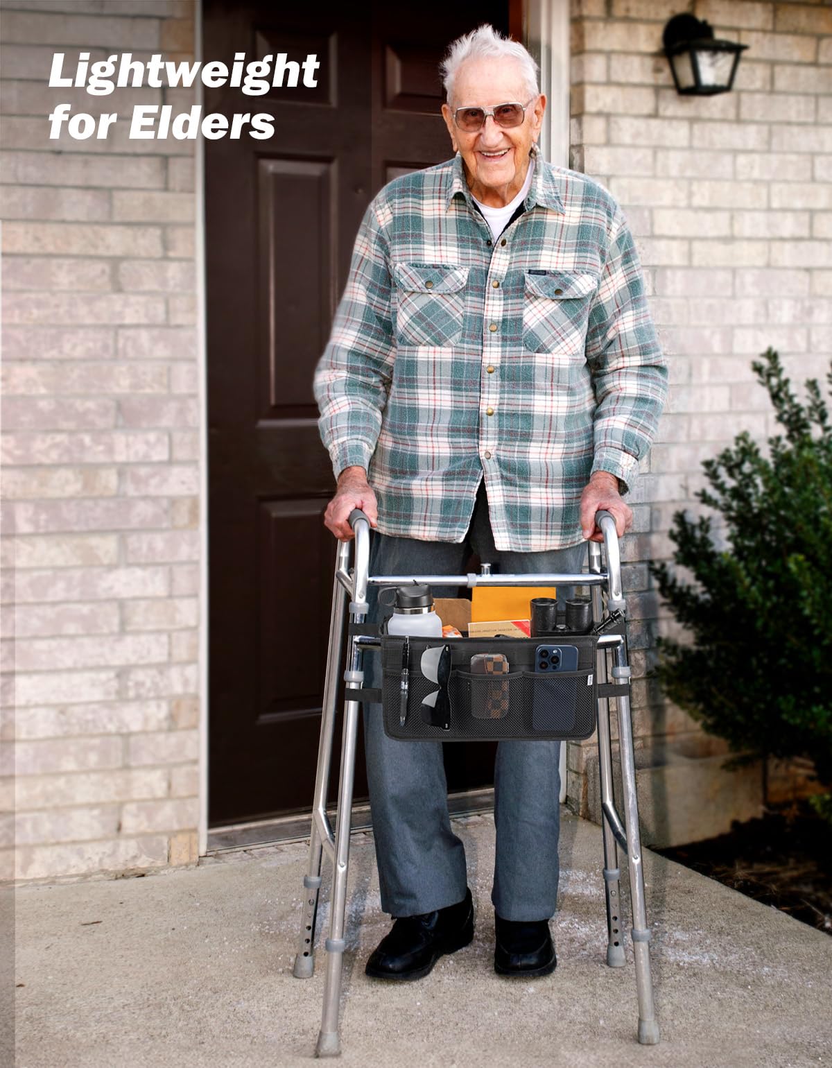 JOYTUTUS Walker Basket for Folding Walker, Basket for Walkers for Seniors, Rollator Walkers Storage Bag,Bag with Big Capacity & Never Tipping Over, Best Gift for Father Mother