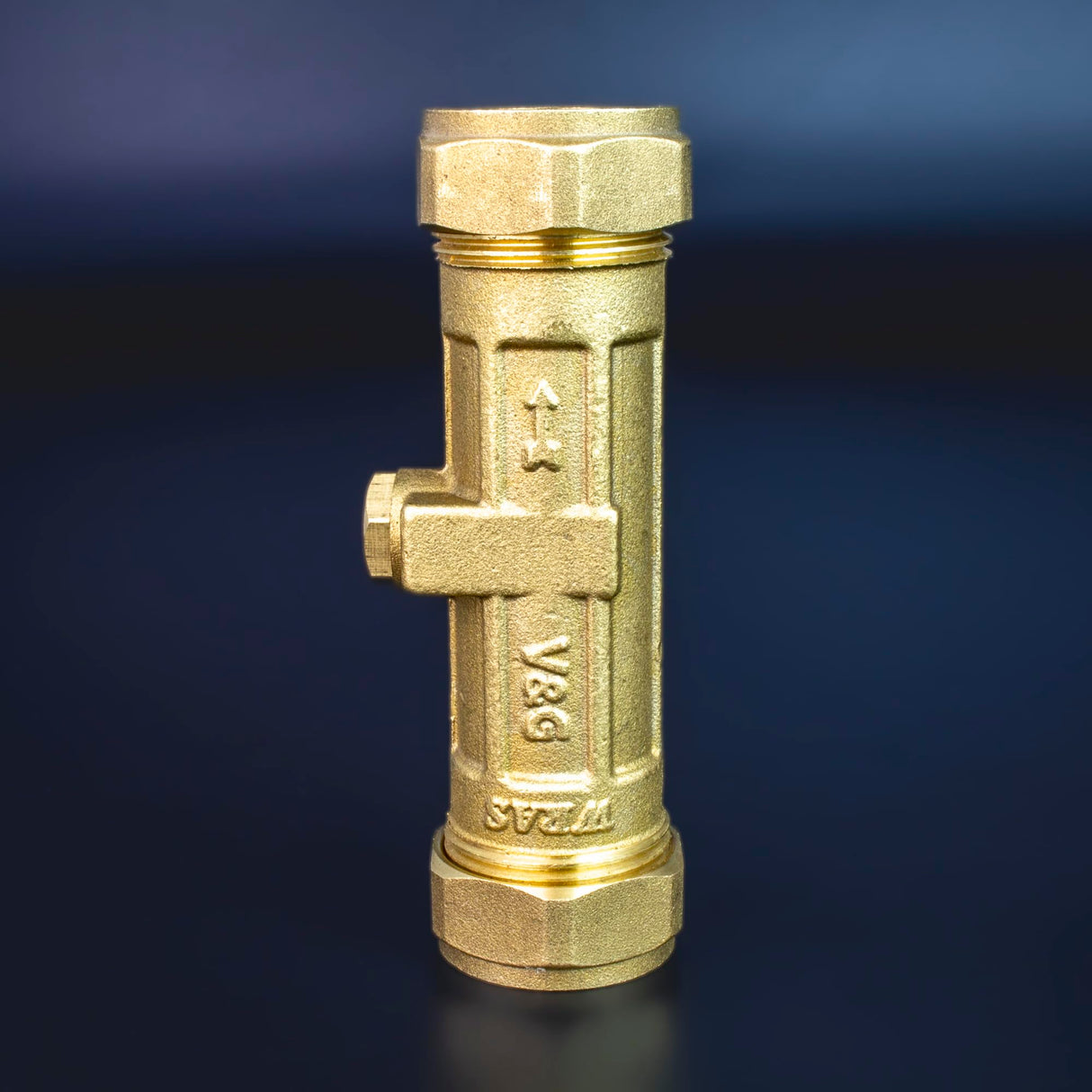 Kudos-Trading - 22mm DZR Double Check Valve WRAS Approved Compression Fitting Non Return Valve One Way Issolation Valves