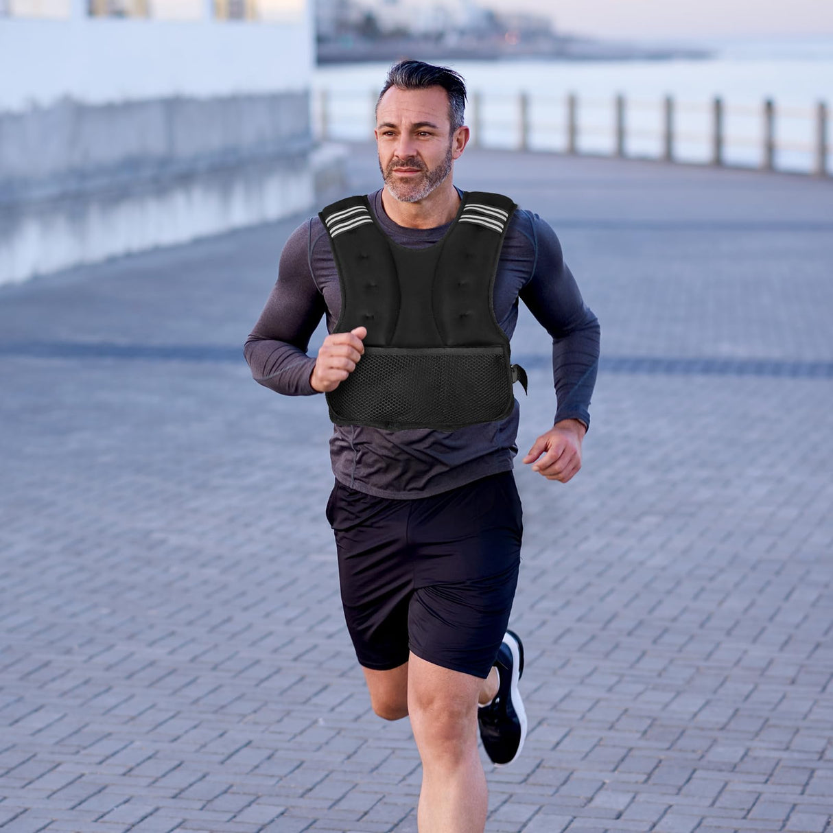 Henkelion Adjustable Weighted Vest for Men Women Weights Included, 4-10lbs Body Weight Vests Adjustable for Running, Training Workout, Jogging, Walking