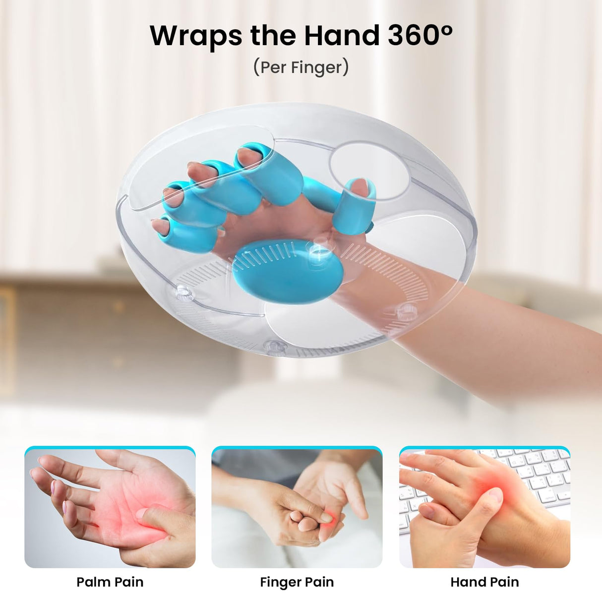 NOWWISH Hand Massager with Heat and Compression for Arthritis and Carpal Tunnel Relief, Fathers Day Dad Gifts from Daughter, Birthday Gifts for Women Men - White