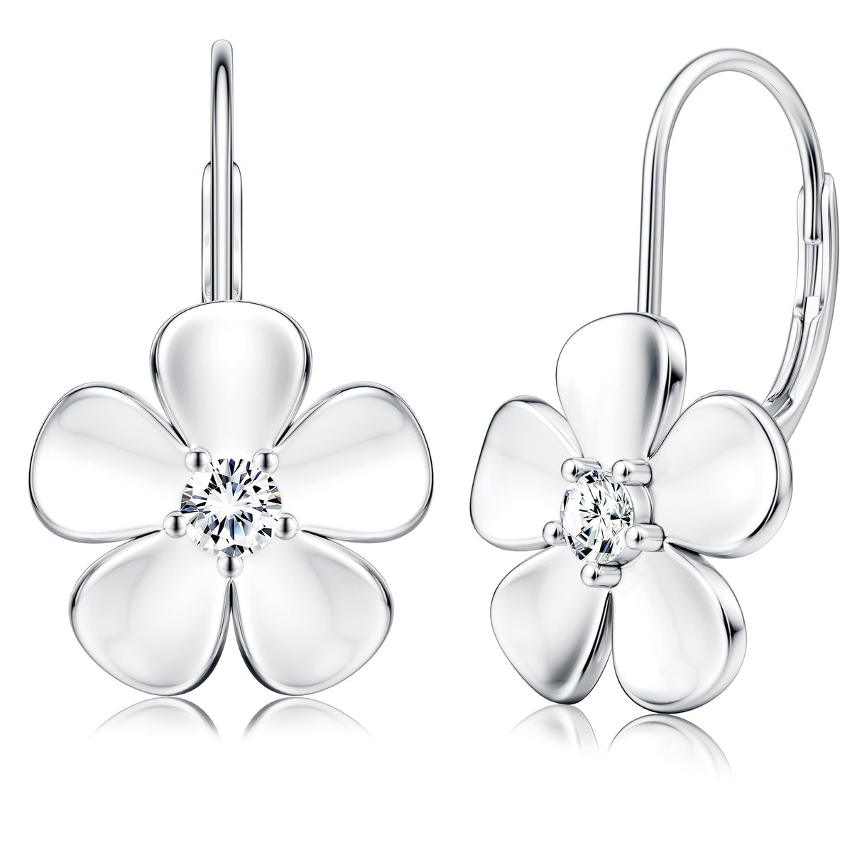 MILACOLATO 925 Sterling Silver Earrings for Women Plumeria Flower Earring